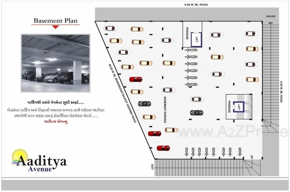 Layout of real estate project Aditya Avenue located at Fulsar, Bhavnagar, Gujarat