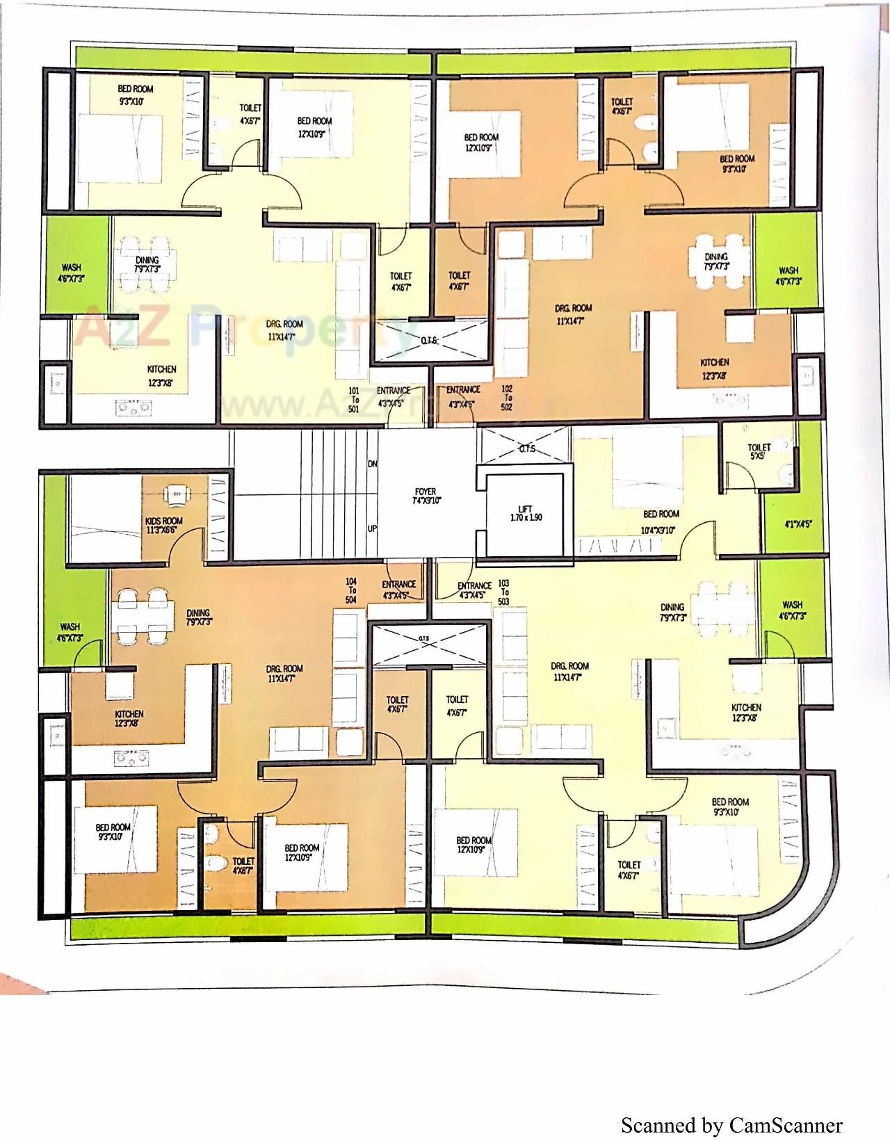 Layout of real estate project Aditya One located at Bhavnagar, Bhavnagar, Gujarat