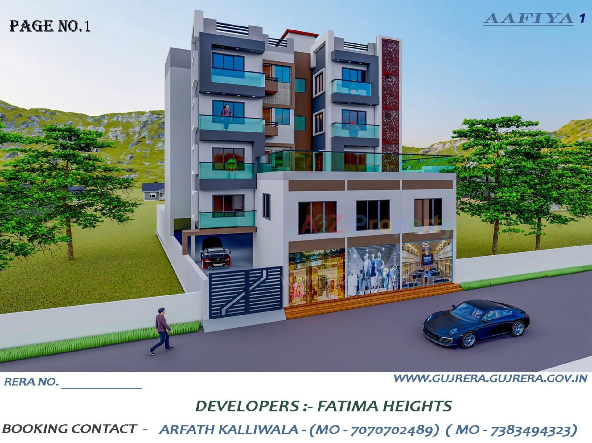 3D Elevation of real estate project Afiya One located at Bhavnagar, Bhavnagar, Gujarat