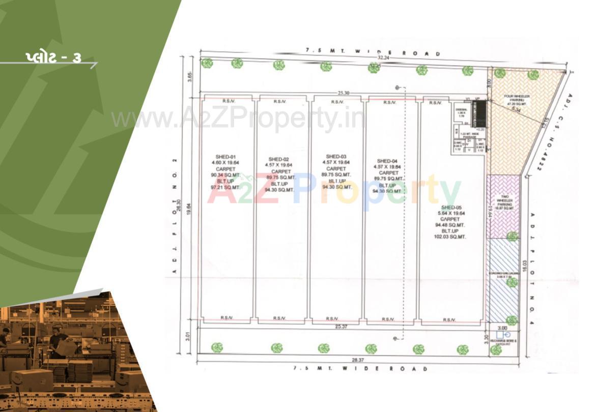 Layout of real estate project Anjaney Business Park located at Bhavnagar, Bhavnagar, Gujarat