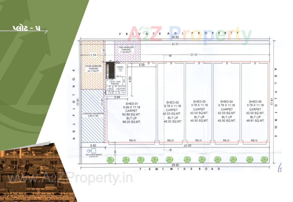 Layout of real estate project Anjaney Business Park located at Bhavnagar, Bhavnagar, Gujarat