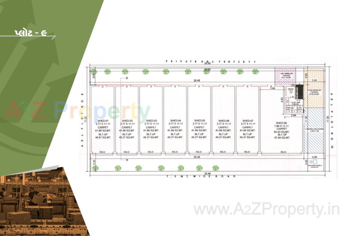 Layout of real estate project Anjaney Business Park located at Bhavnagar, Bhavnagar, Gujarat