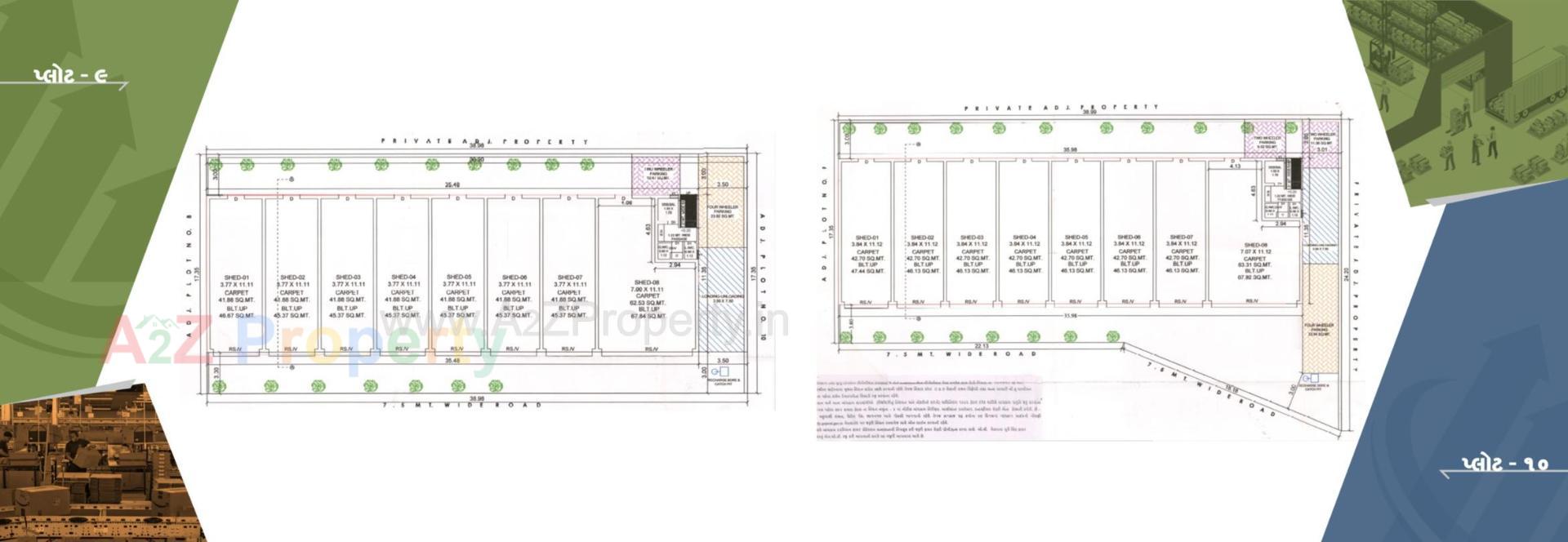 Layout of real estate project Anjaney Business Park located at Bhavnagar, Bhavnagar, Gujarat