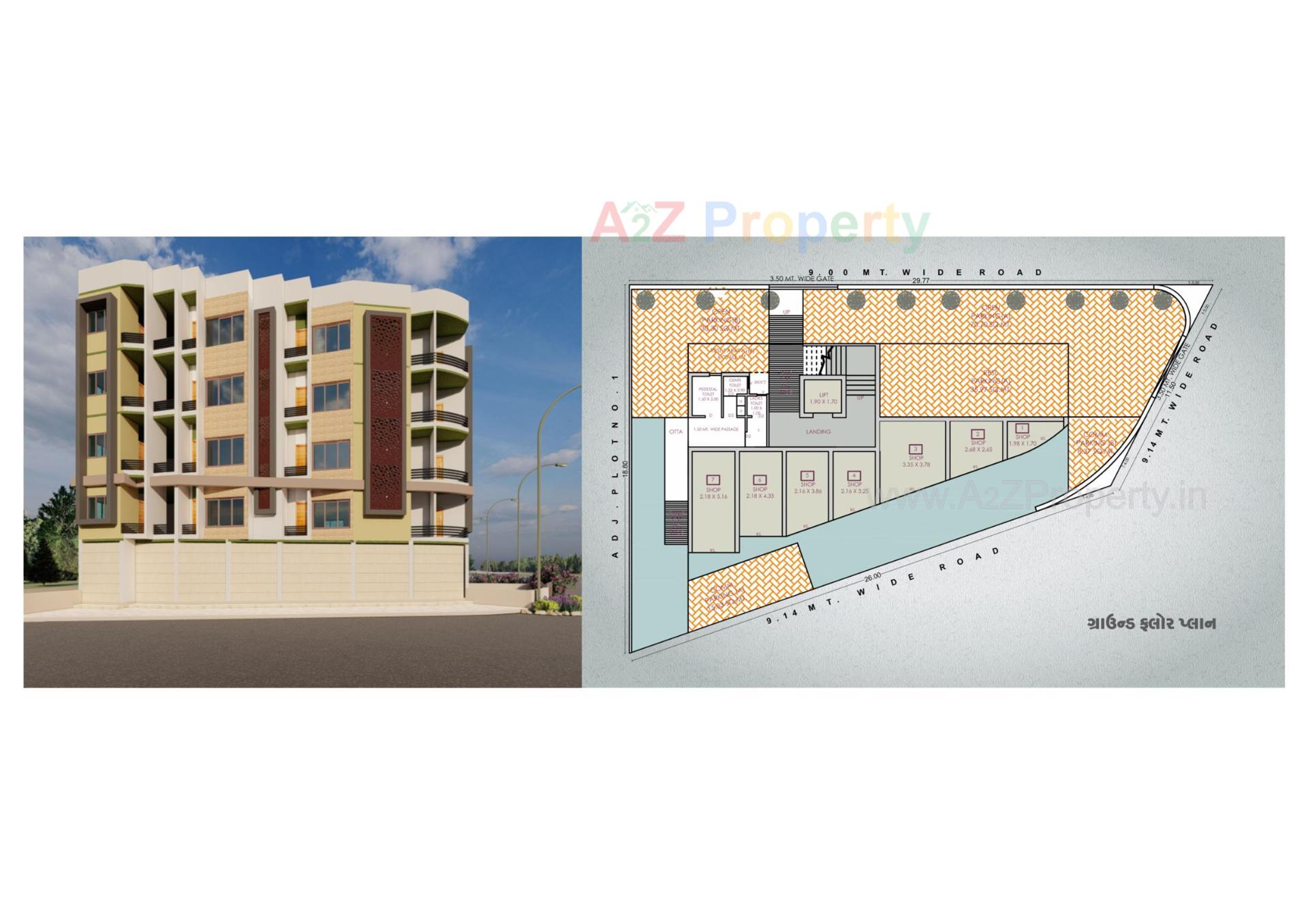 Layout of real estate project Anjaney Nirmal located at Bhavnagar, Bhavnagar, Gujarat
