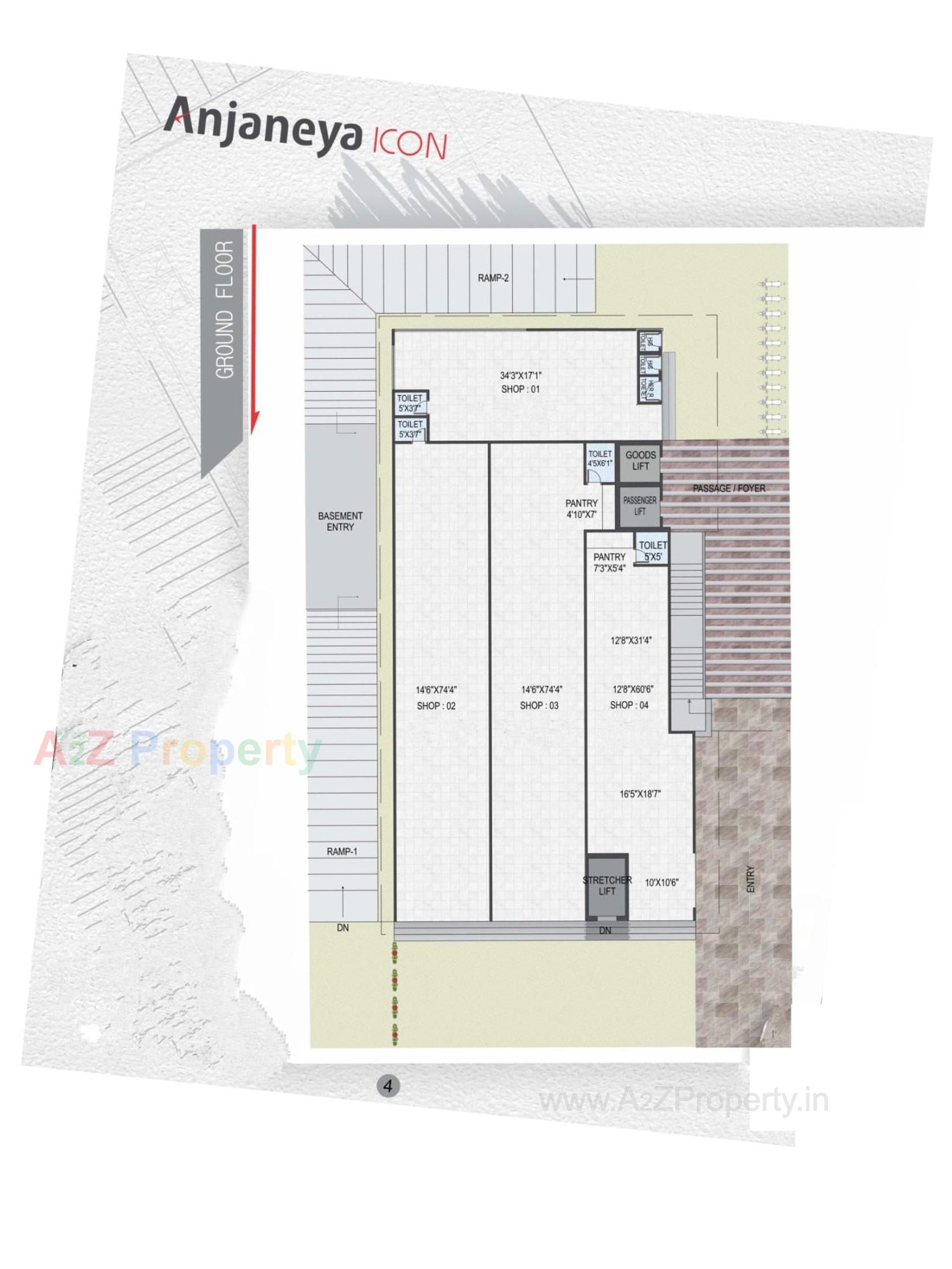 Layout of real estate project Anjaneya Icon located at Bhavnagar, Bhavnagar, Gujarat