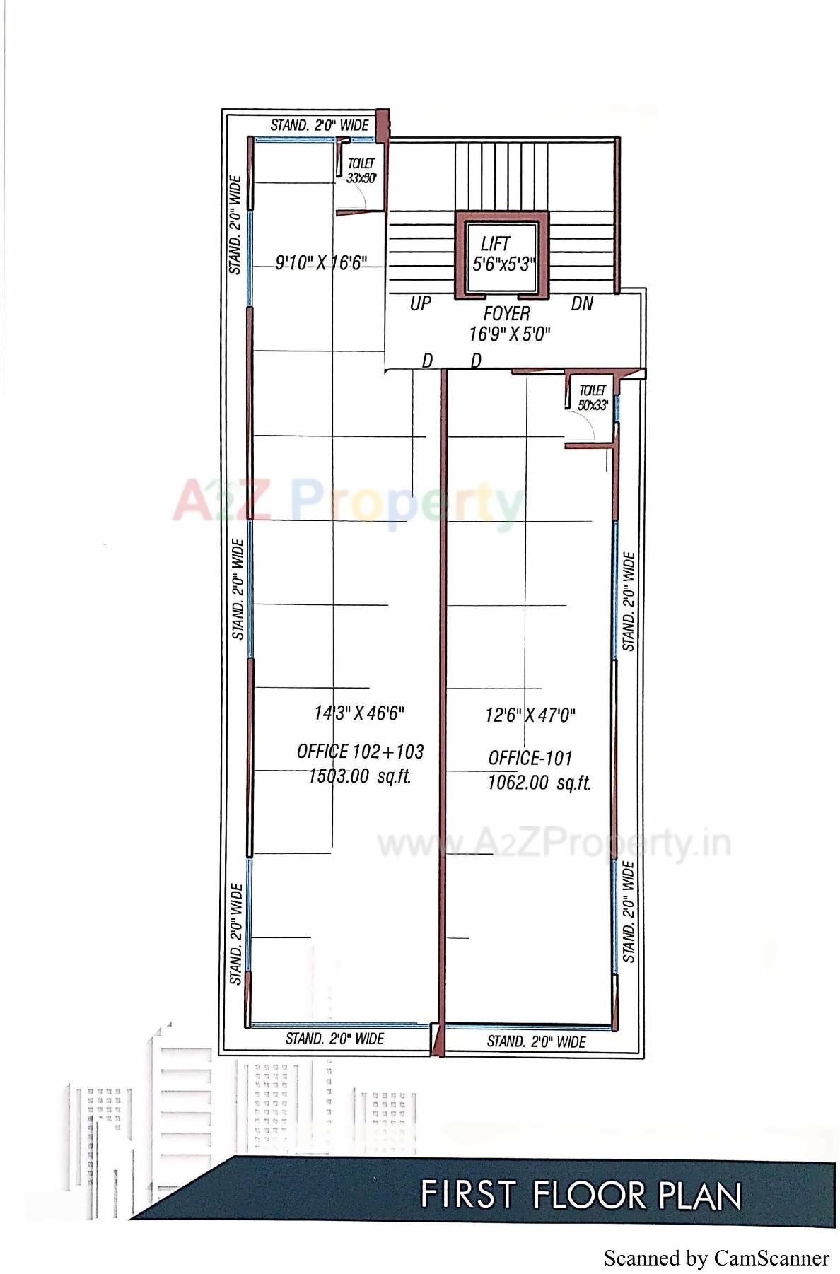 Layout of real estate project Anjaneya Prime located at Bhavnagar, Bhavnagar, Gujarat