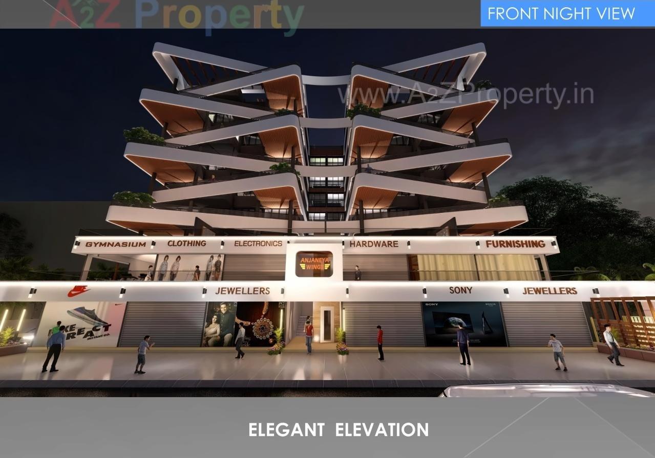 3D Elevation of real estate project Anjaneyaz located at Bhavnagar, Bhavnagar, Gujarat