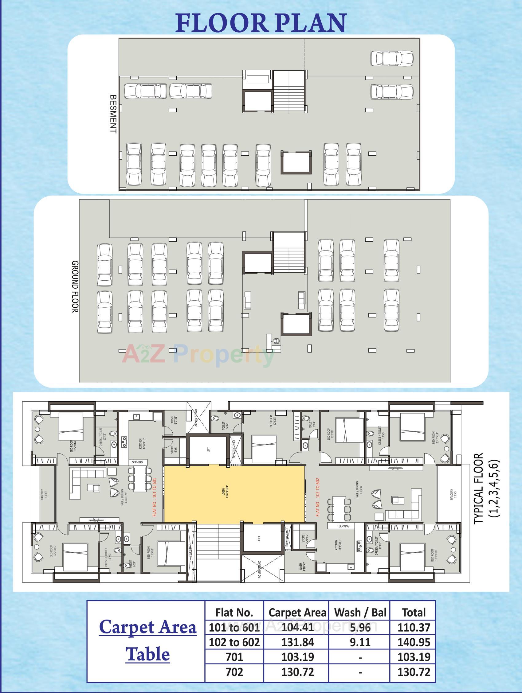 Layout of real estate project Anjani Sky located at Bhavnagar, Bhavnagar, Gujarat