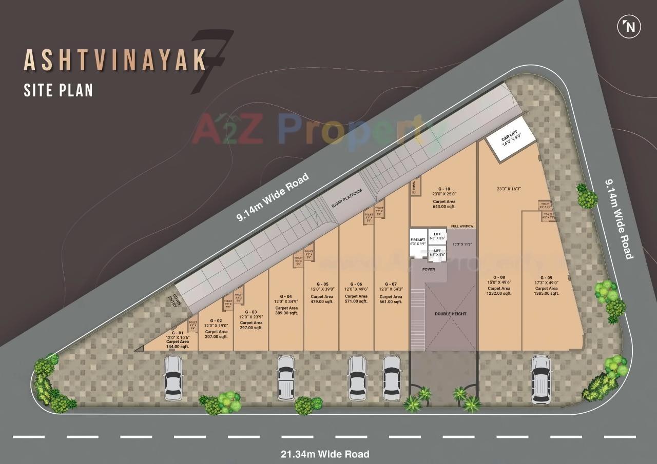 Layout of real estate project Ashtavinayak located at Bhavnagar, Bhavnagar, Gujarat