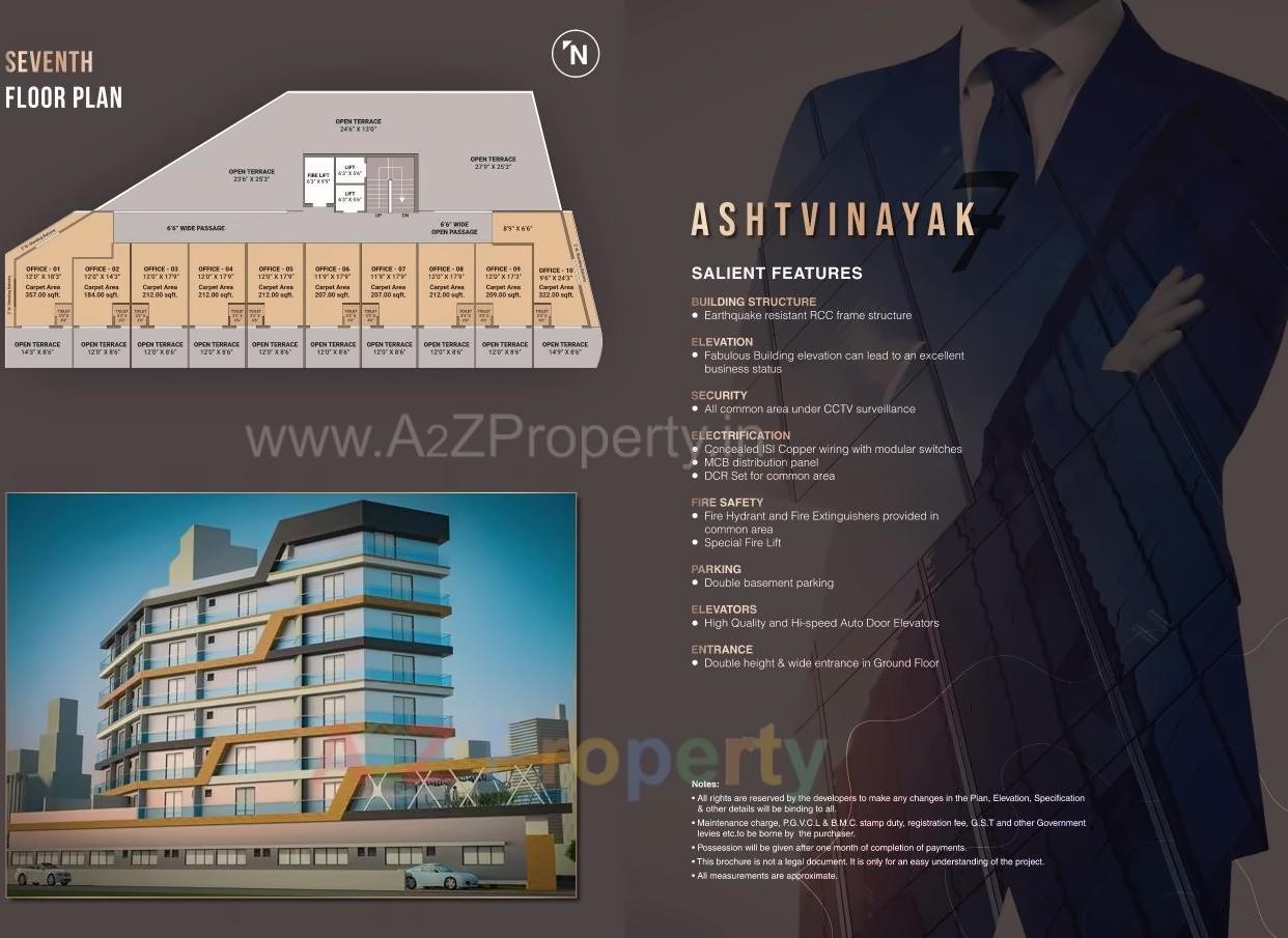 Layout of real estate project Ashtavinayak located at Bhavnagar, Bhavnagar, Gujarat