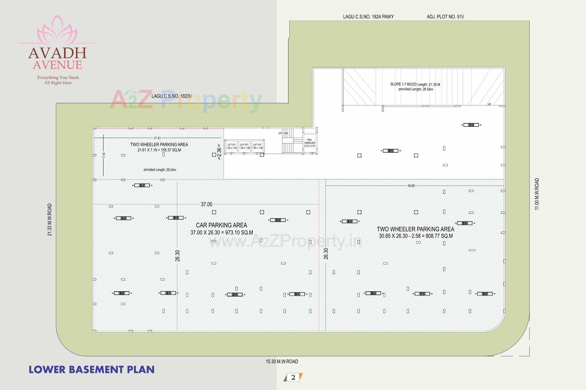 Layout of real estate project Avadh Avenue located at Bhavnagar, Bhavnagar, Gujarat