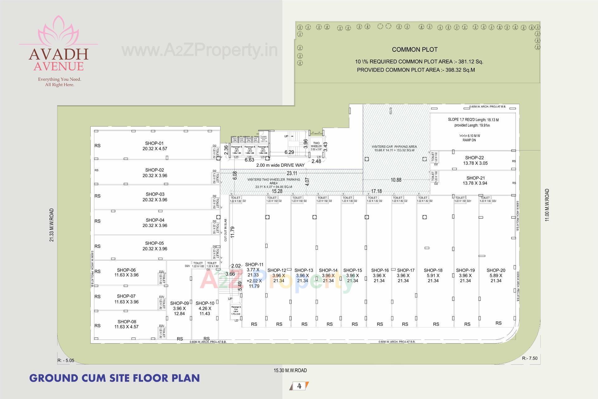 Layout of real estate project Avadh Avenue located at Bhavnagar, Bhavnagar, Gujarat