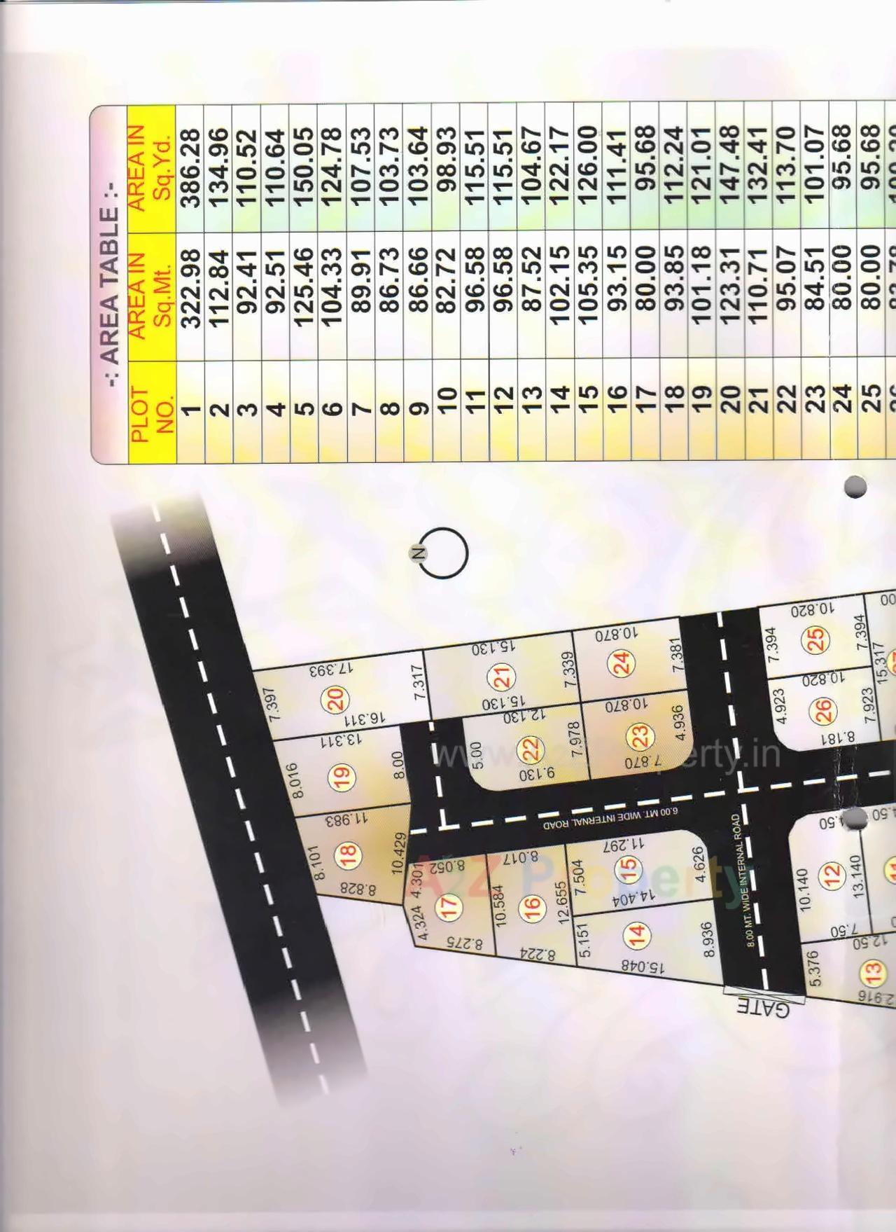Layout of real estate project Avadh Residency located at Fulsar, Bhavnagar, Gujarat