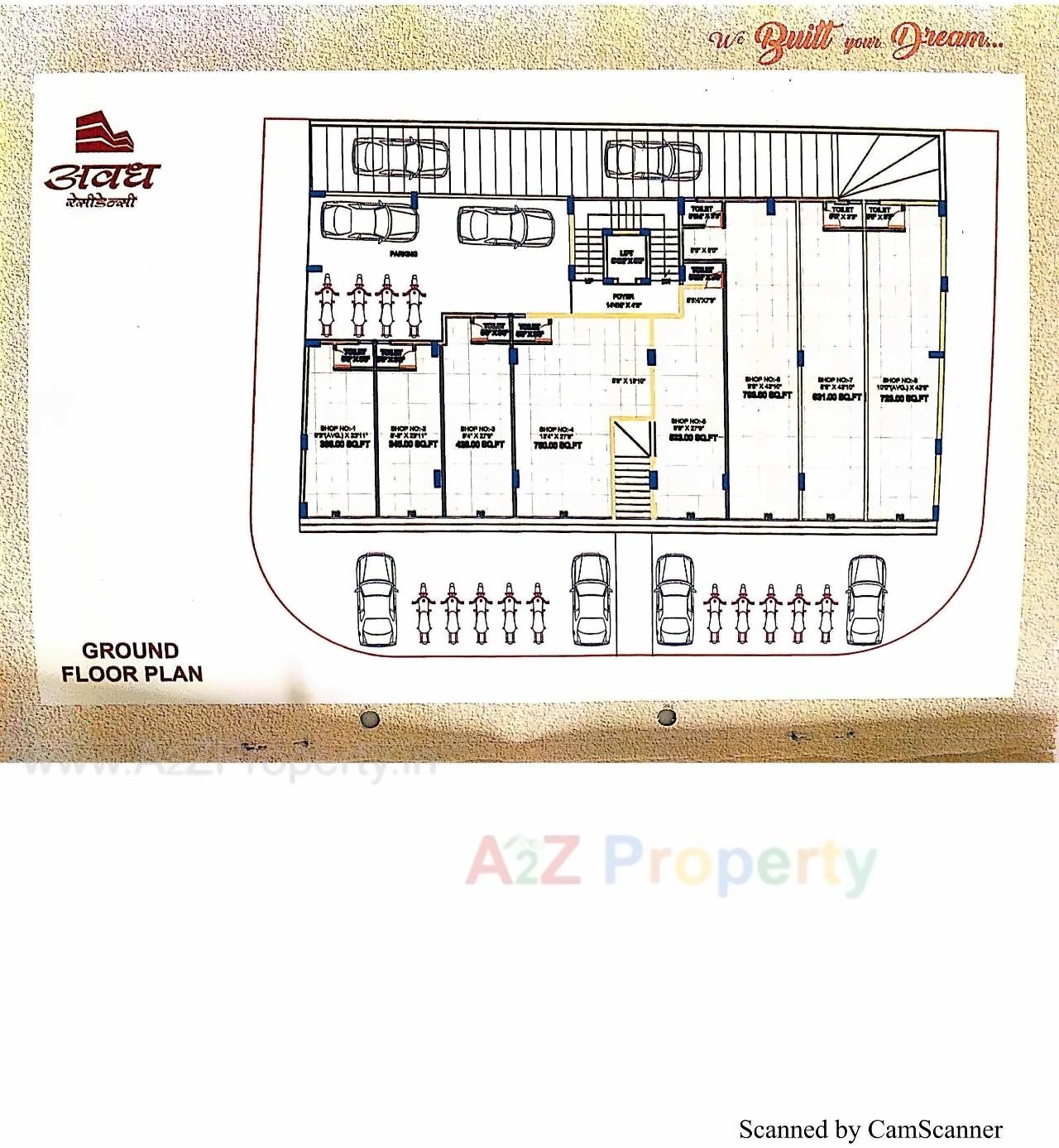 Layout of real estate project Avadh Residency located at Bhavnagar, Bhavnagar, Gujarat