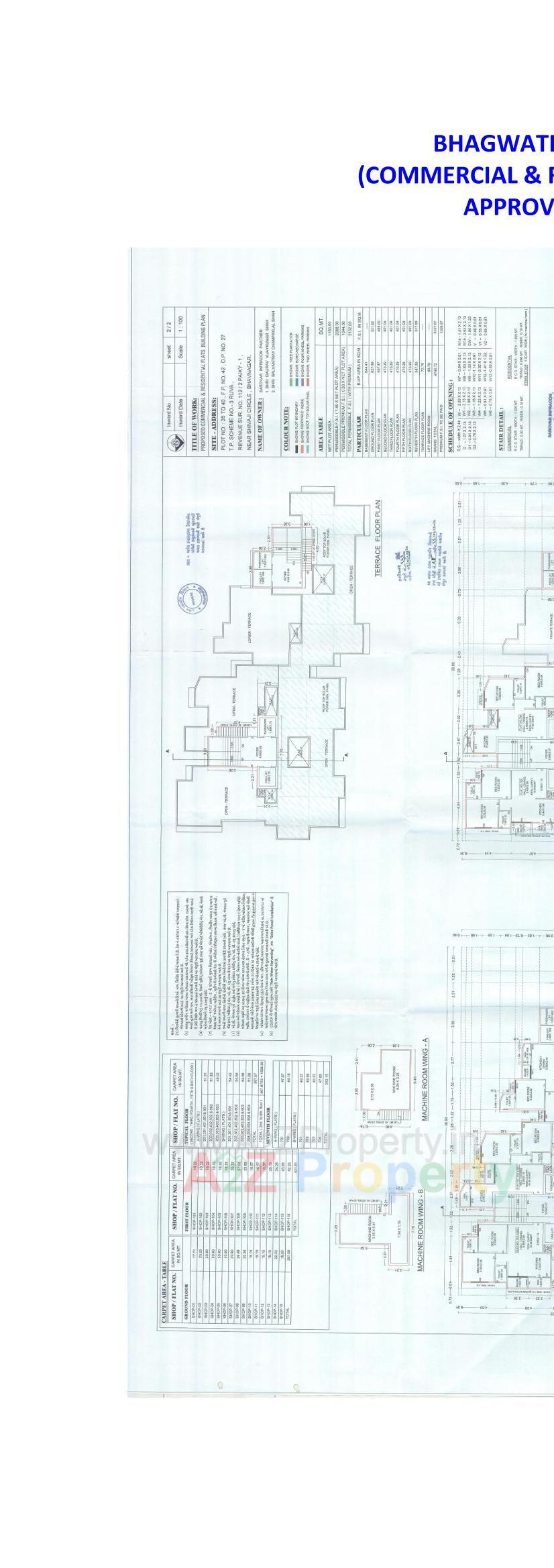 Layout of real estate project Bhagwati Blessings located at Ruva, Bhavnagar, Gujarat