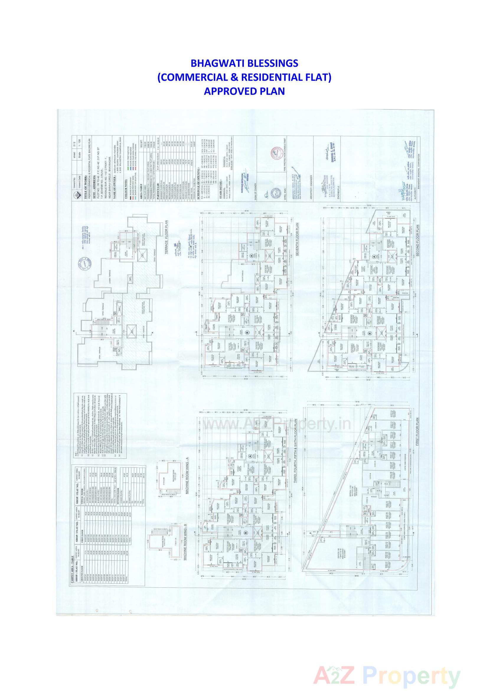 Layout of real estate project Bhagwati Blessings located at Ruva, Bhavnagar, Gujarat