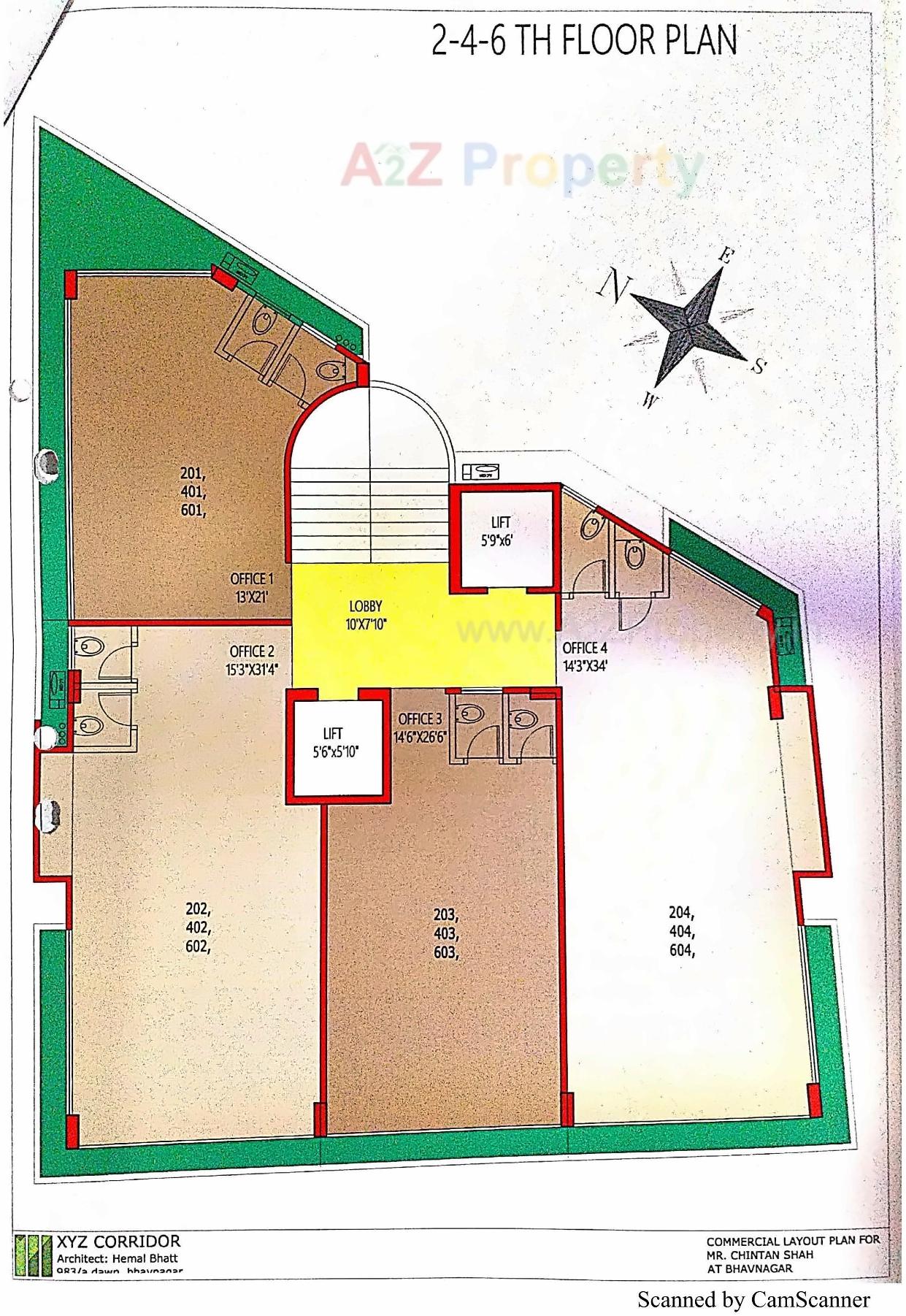 Layout of real estate project Bhayani Skyline located at Bhavnagar, Bhavnagar, Gujarat