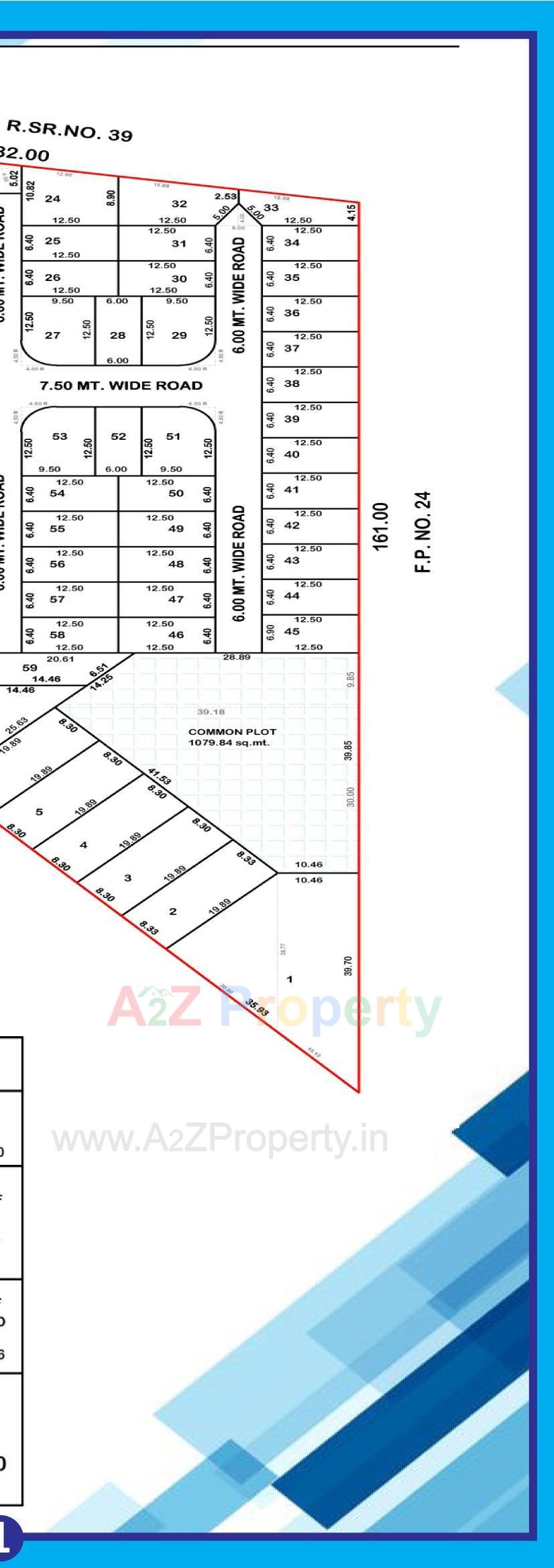Layout of real estate project Bijal Park located at Chitra, Bhavnagar, Gujarat