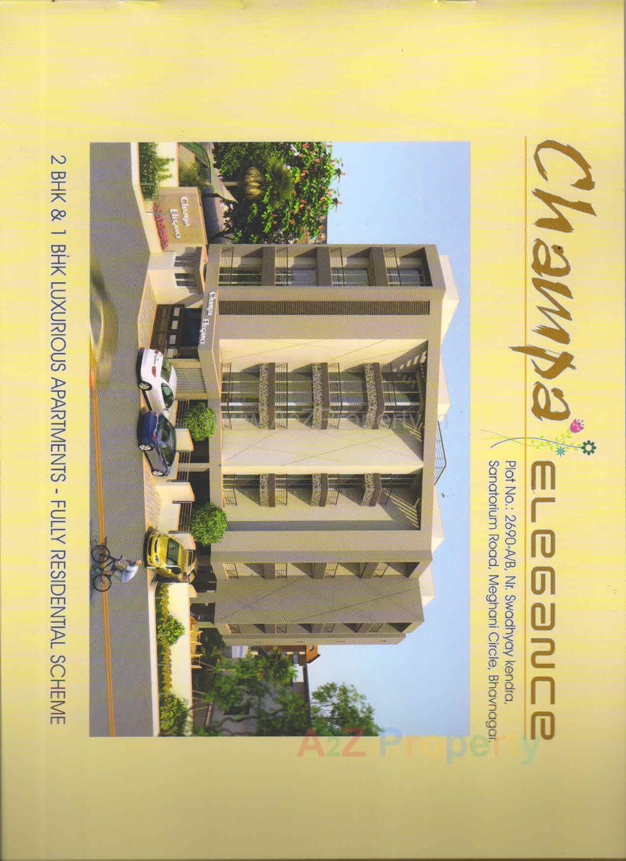 3D Elevation of real estate project Champa Elegance located at Bhavnagar, Bhavnagar, Gujarat