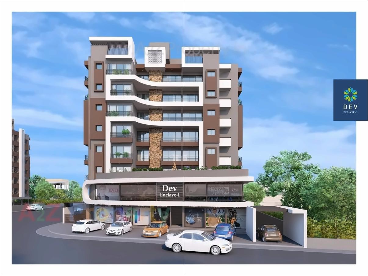 3D Elevation of real estate project Dev Enclave located at Ruva, Bhavnagar, Gujarat