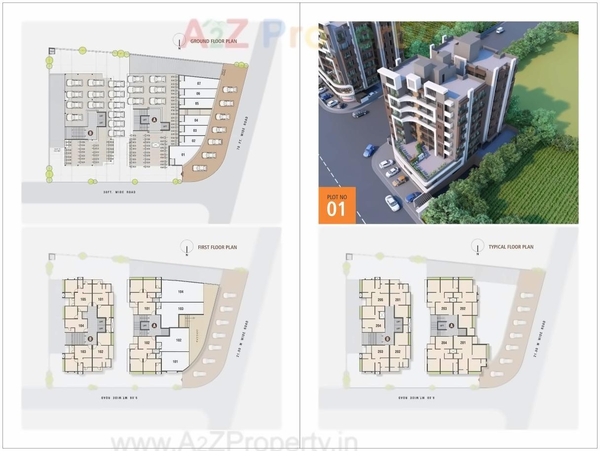 Layout of real estate project Dev Enclave located at Ruva, Bhavnagar, Gujarat