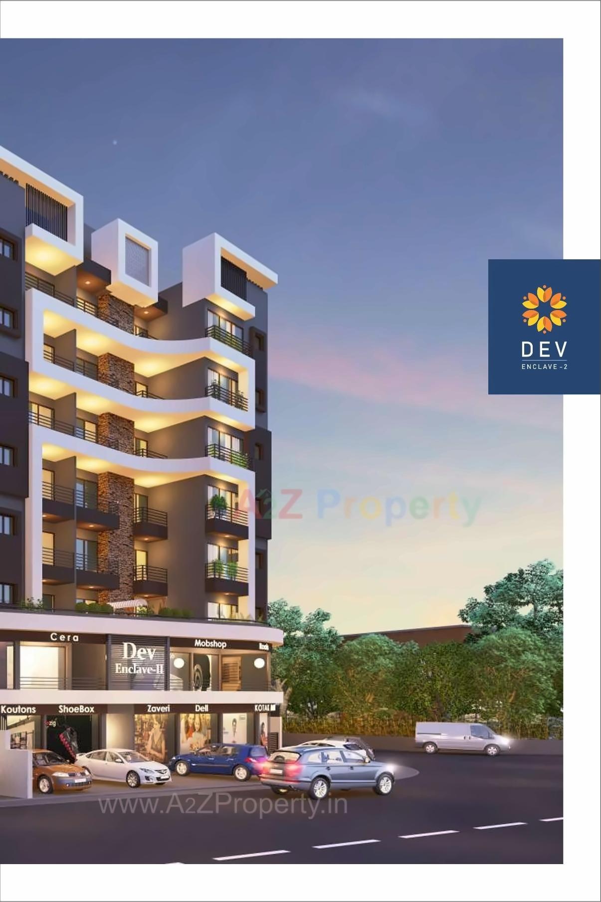 3D Elevation of real estate project Dev Enclave Ii located at Bhavnagar, Bhavnagar, Gujarat