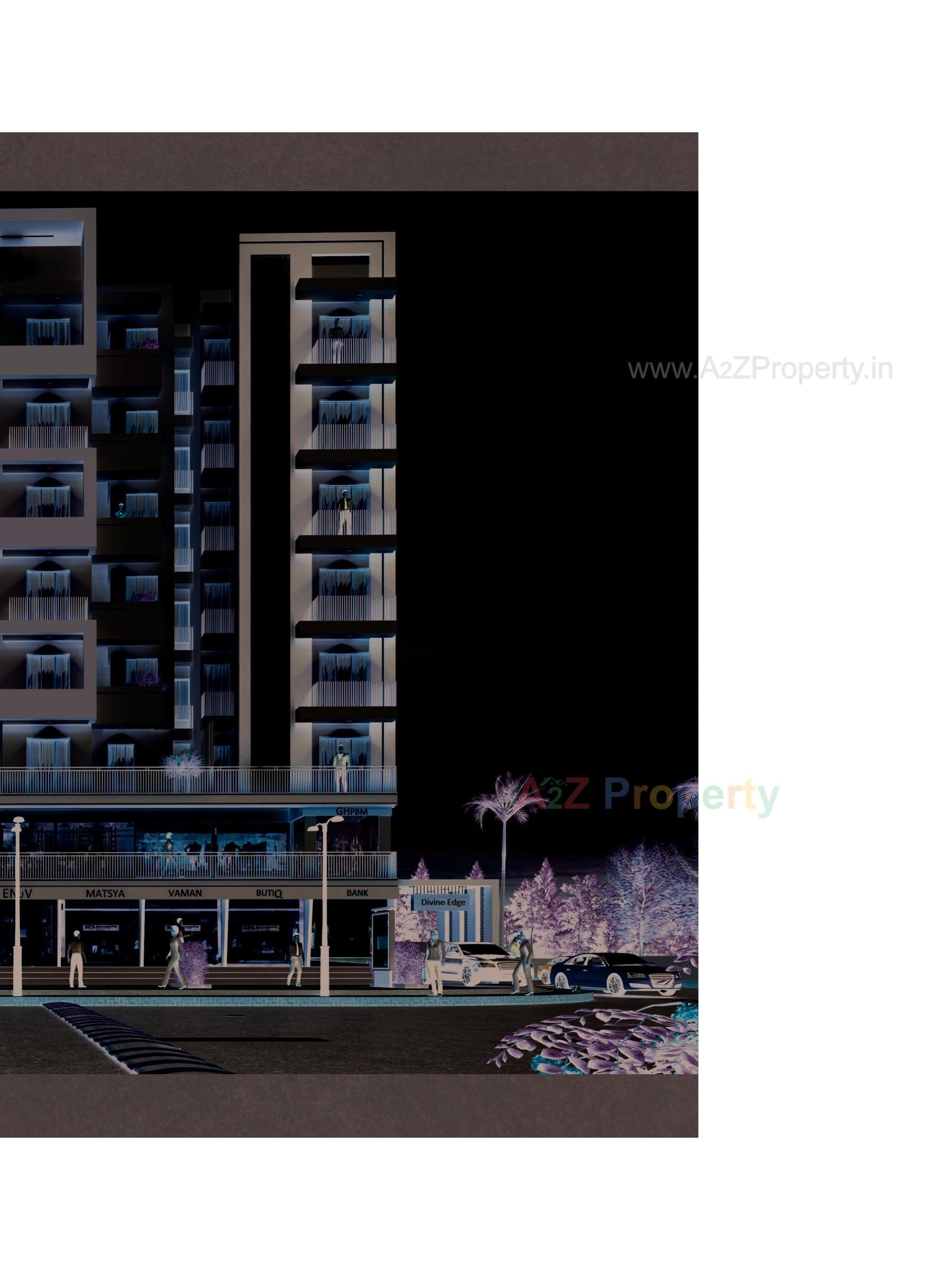 3D Elevation of real estate project Divine Edge located at Ruva, Bhavnagar, Gujarat