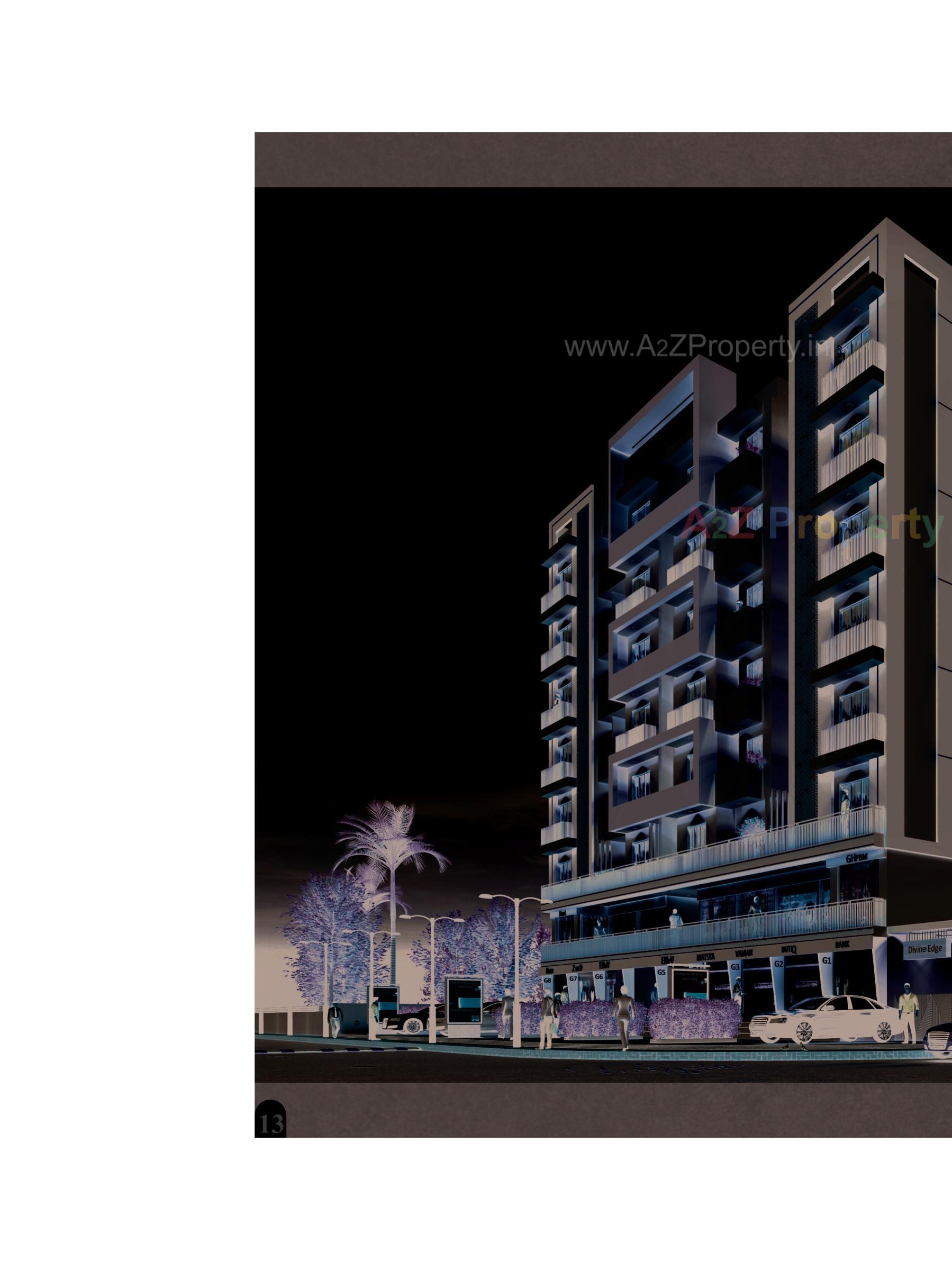 3D Elevation of real estate project Divine Edge located at Ruva, Bhavnagar, Gujarat
