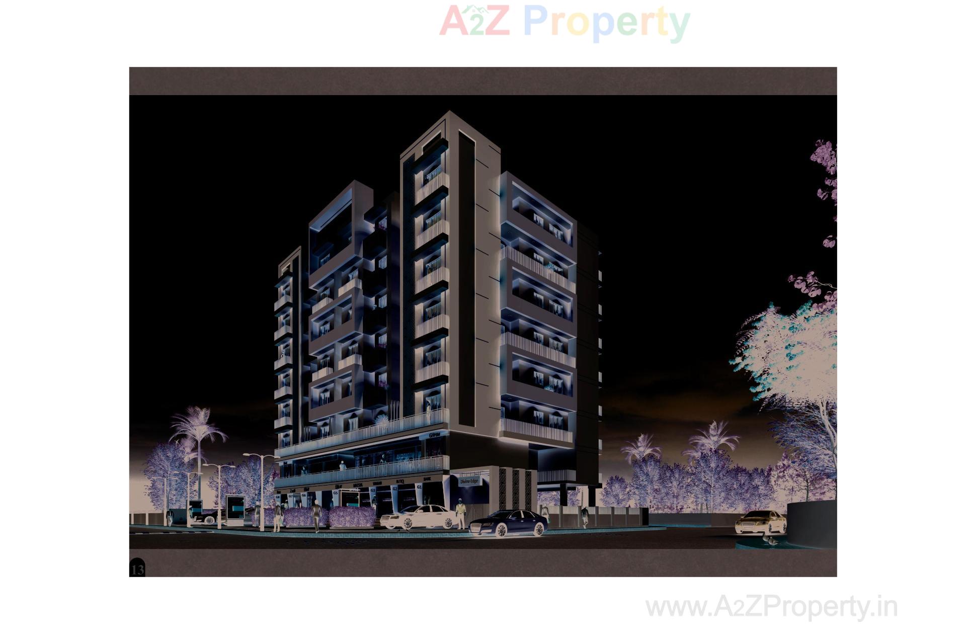 3D Elevation of real estate project Divine Edge located at Ruva, Bhavnagar, Gujarat