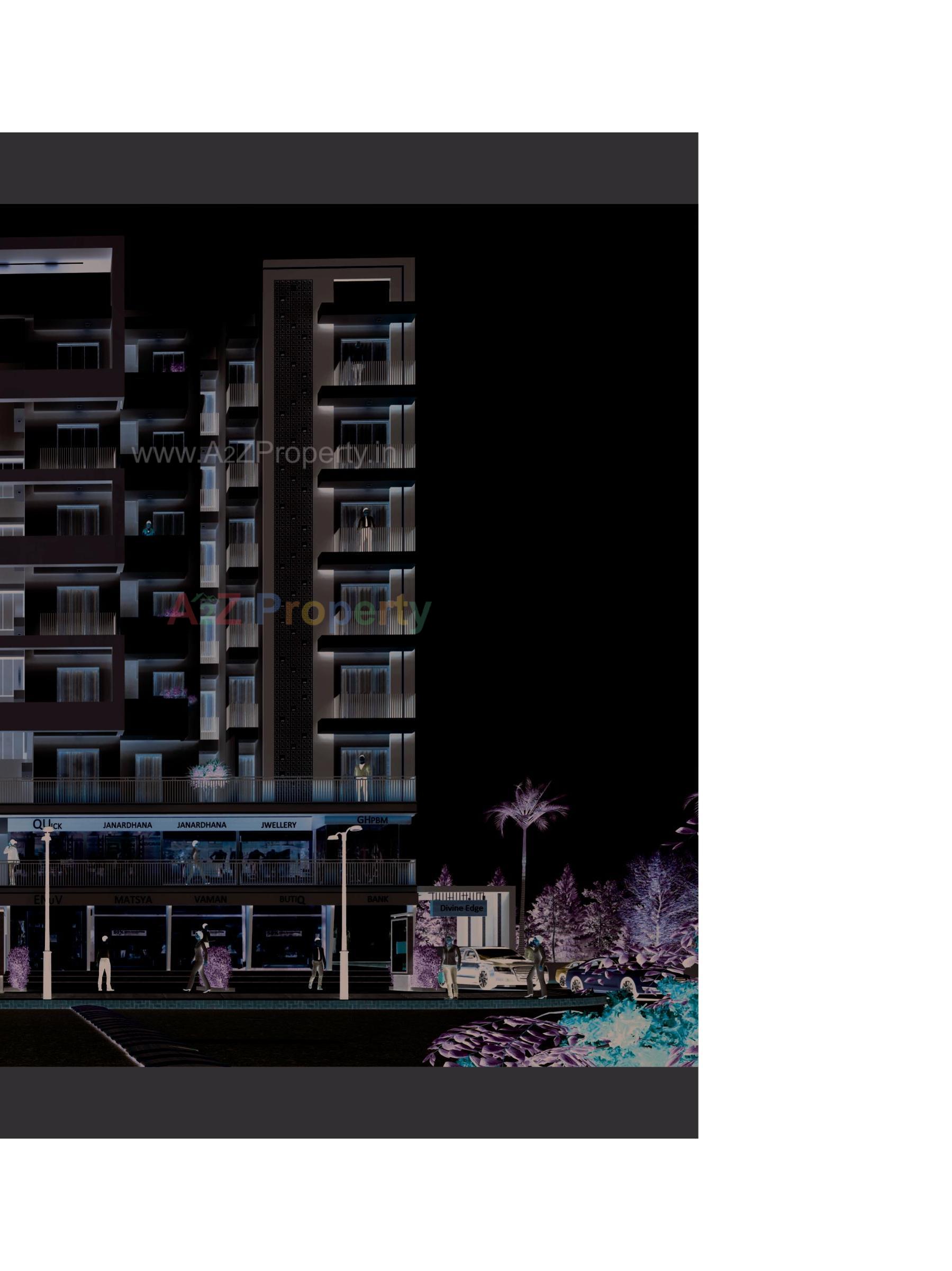 3D Elevation of real estate project Divine Edge located at Ruva, Bhavnagar, Gujarat