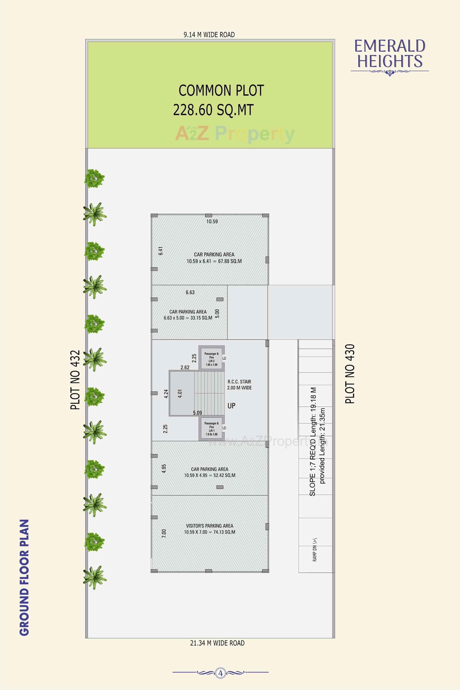 Layout of real estate project Emerald Heights located at Bhavnagar, Bhavnagar, Gujarat