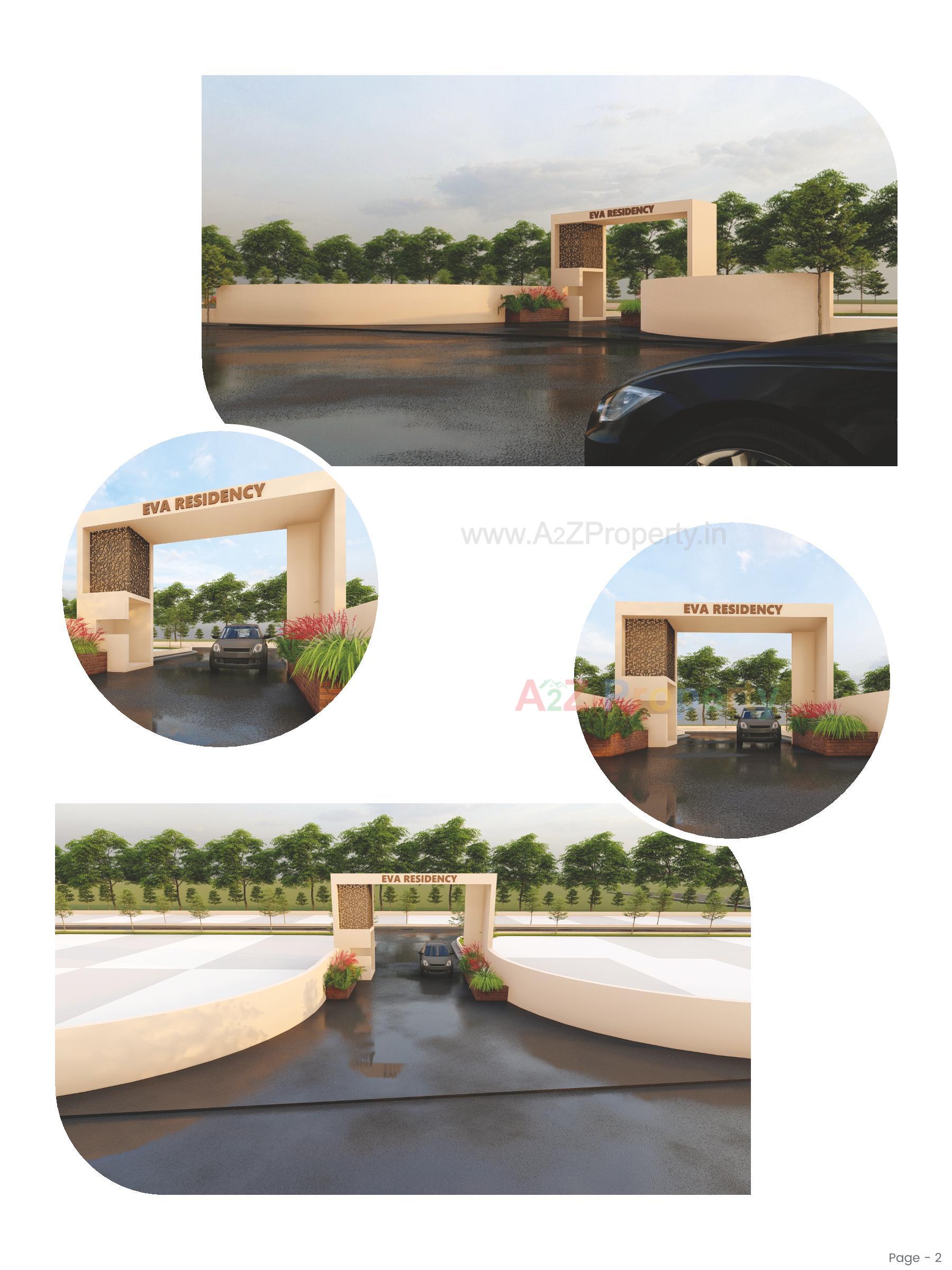 3D Elevation of real estate project Eva Residency located at Ruva, Bhavnagar, Gujarat