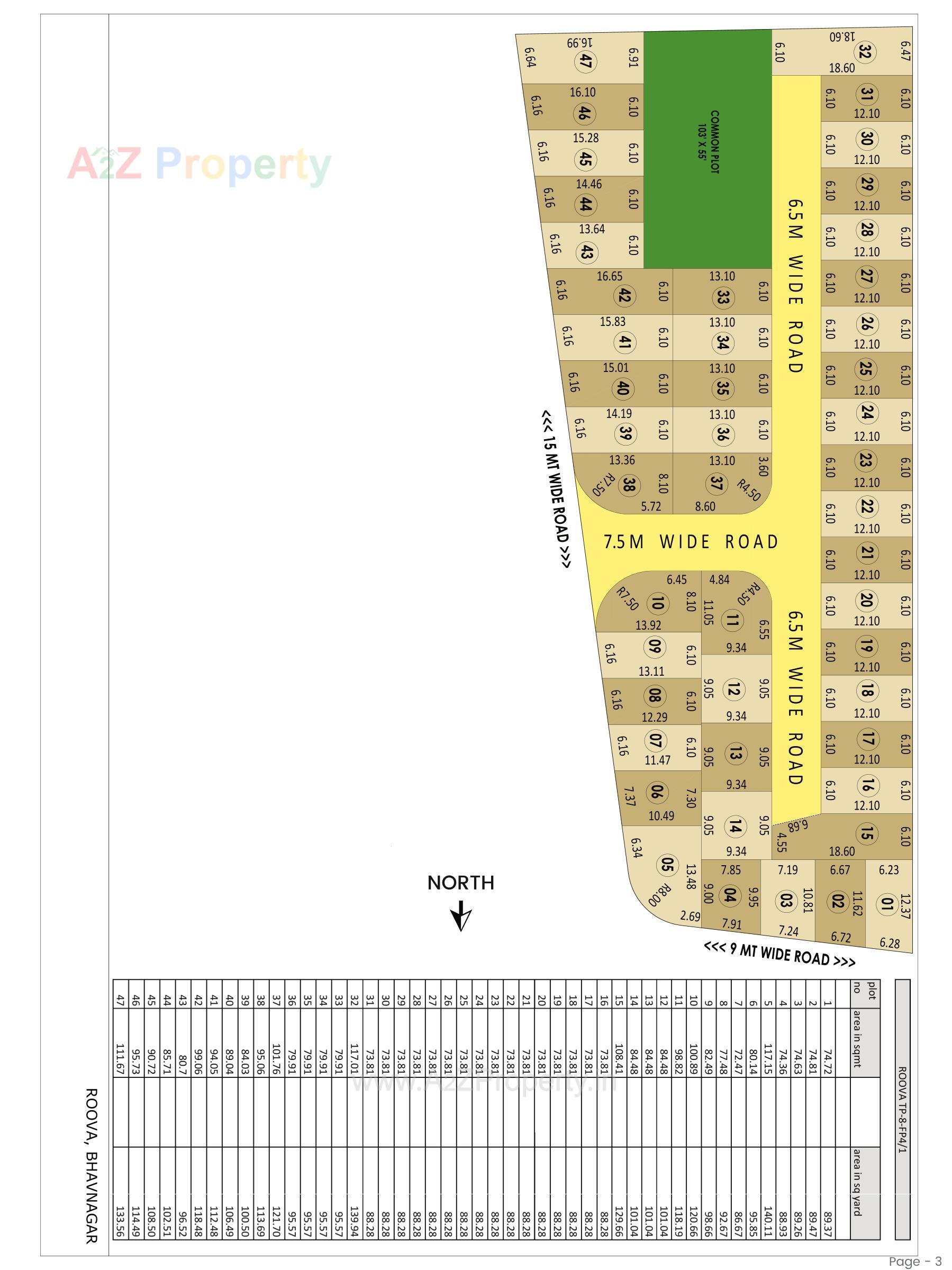 Layout of real estate project Eva Residency located at Ruva, Bhavnagar, Gujarat