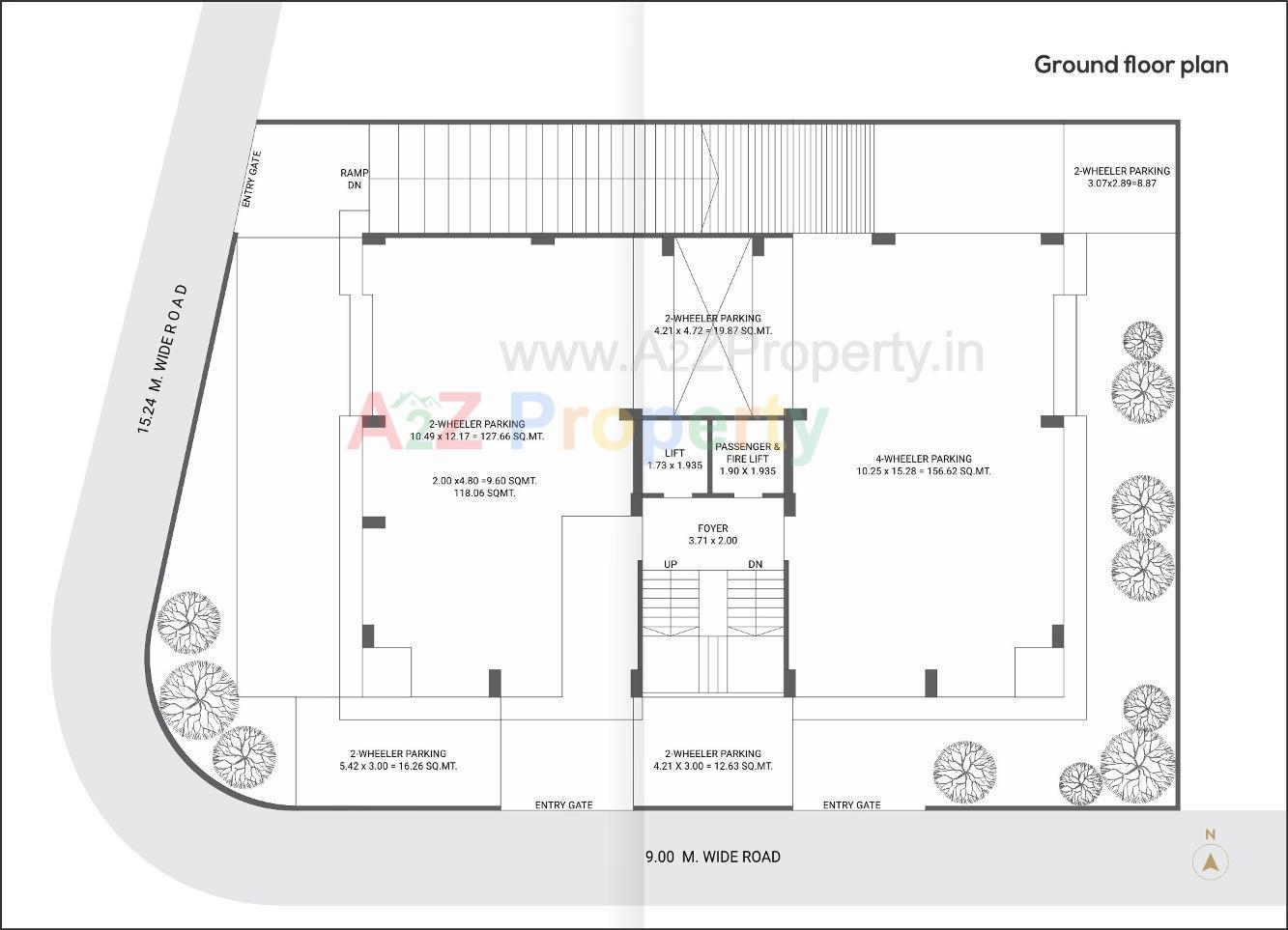 Layout of real estate project Fairmont Residences located at Bhavnagar, Bhavnagar, Gujarat