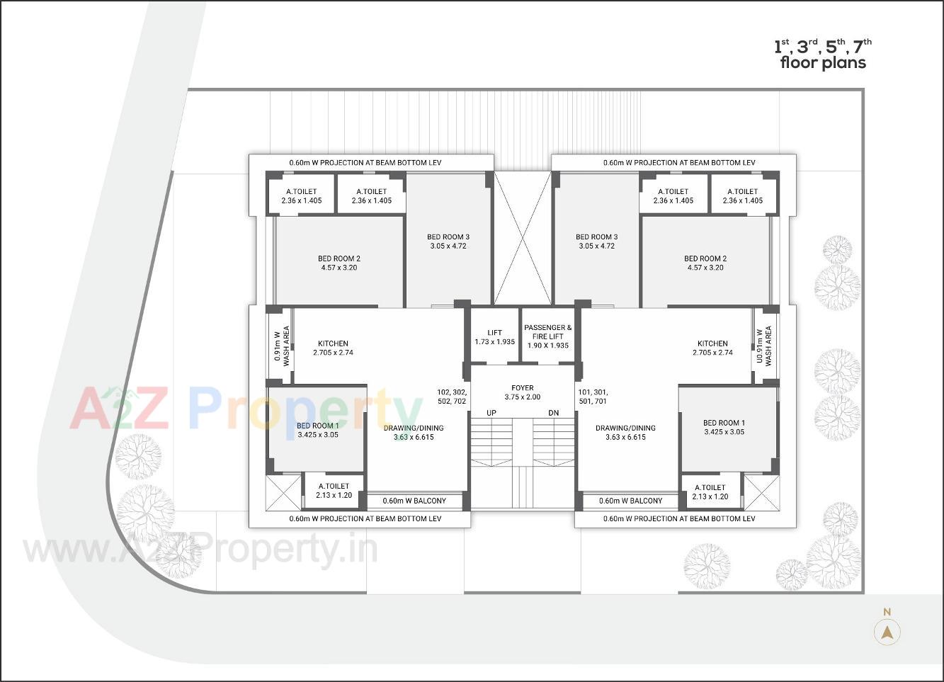 Layout of real estate project Fairmont Residences located at Bhavnagar, Bhavnagar, Gujarat