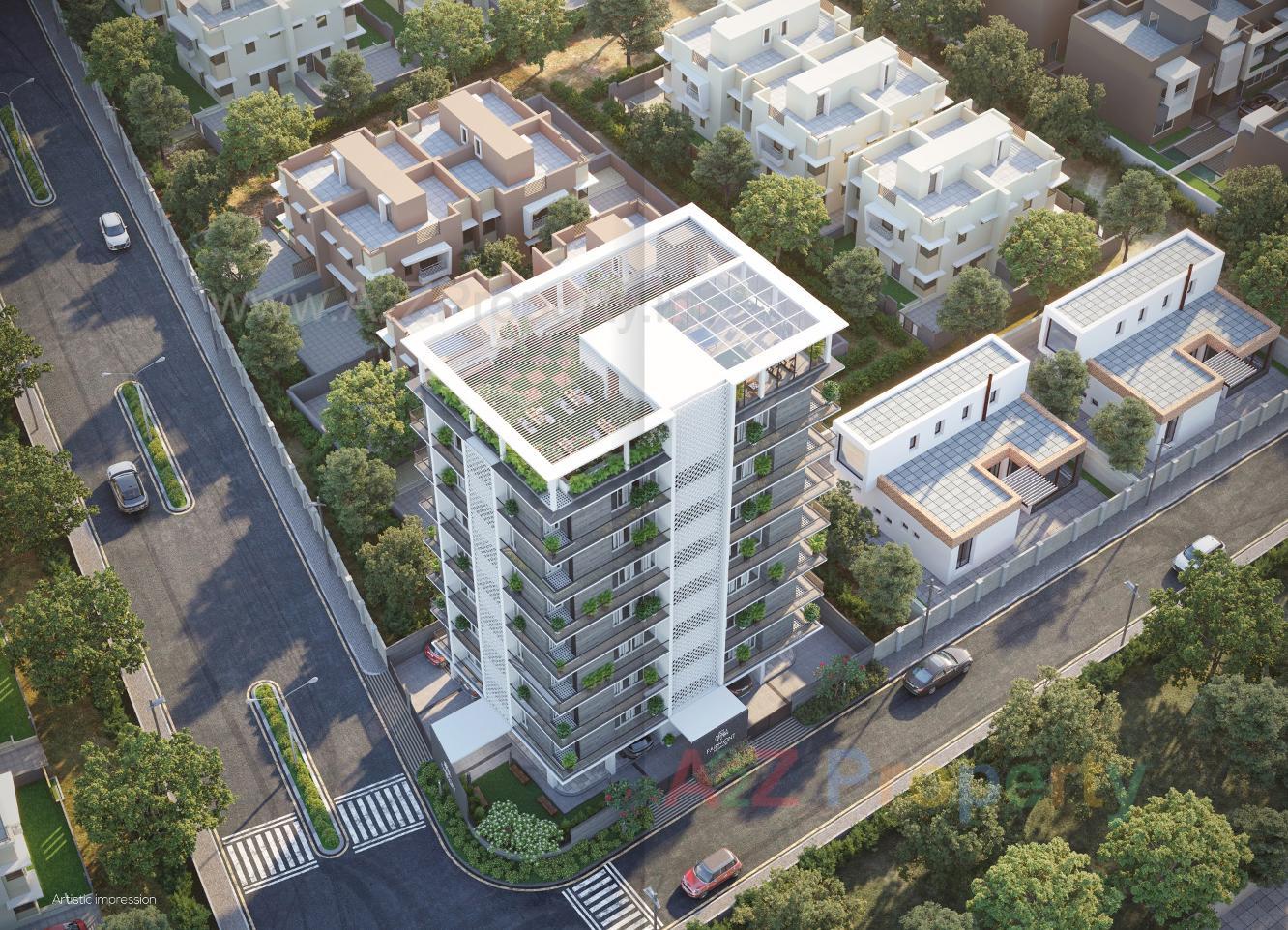 3D Elevation of real estate project Fairmont Residences located at Bhavnagar, Bhavnagar, Gujarat