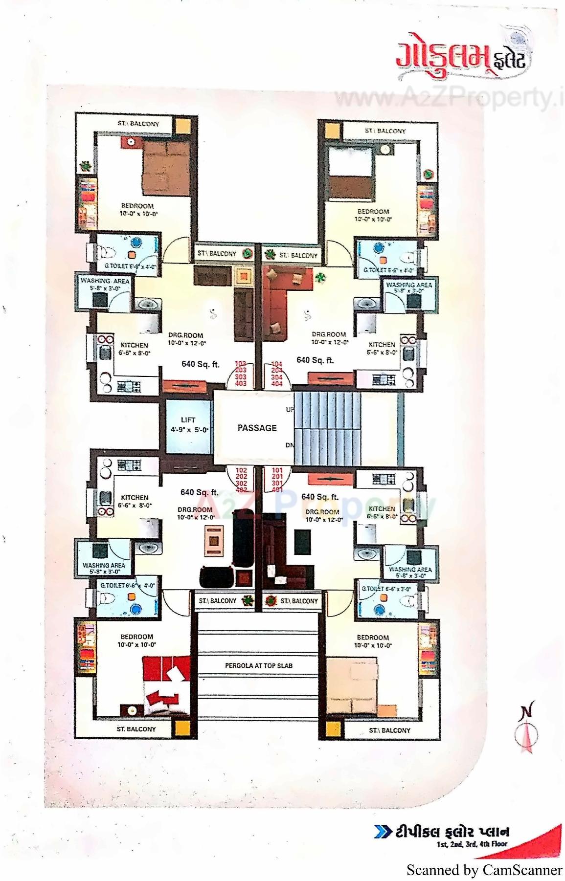 Layout of real estate project Gokulam located at Bhavnagar, Bhavnagar, Gujarat