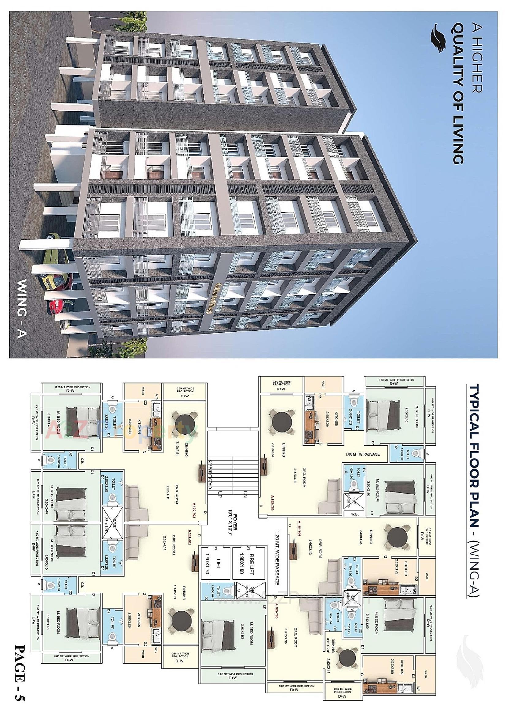 Layout of real estate project Golden Leaf located at Mahuva, Bhavnagar, Gujarat