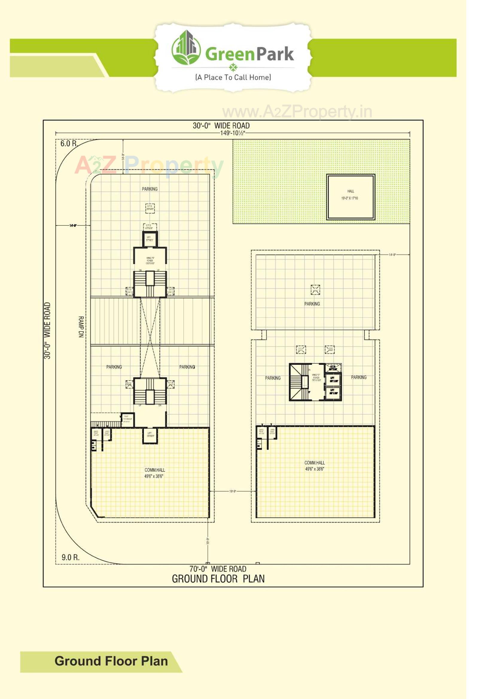 Layout of real estate project Green Park located at Bhavnagar, Bhavnagar, Gujarat