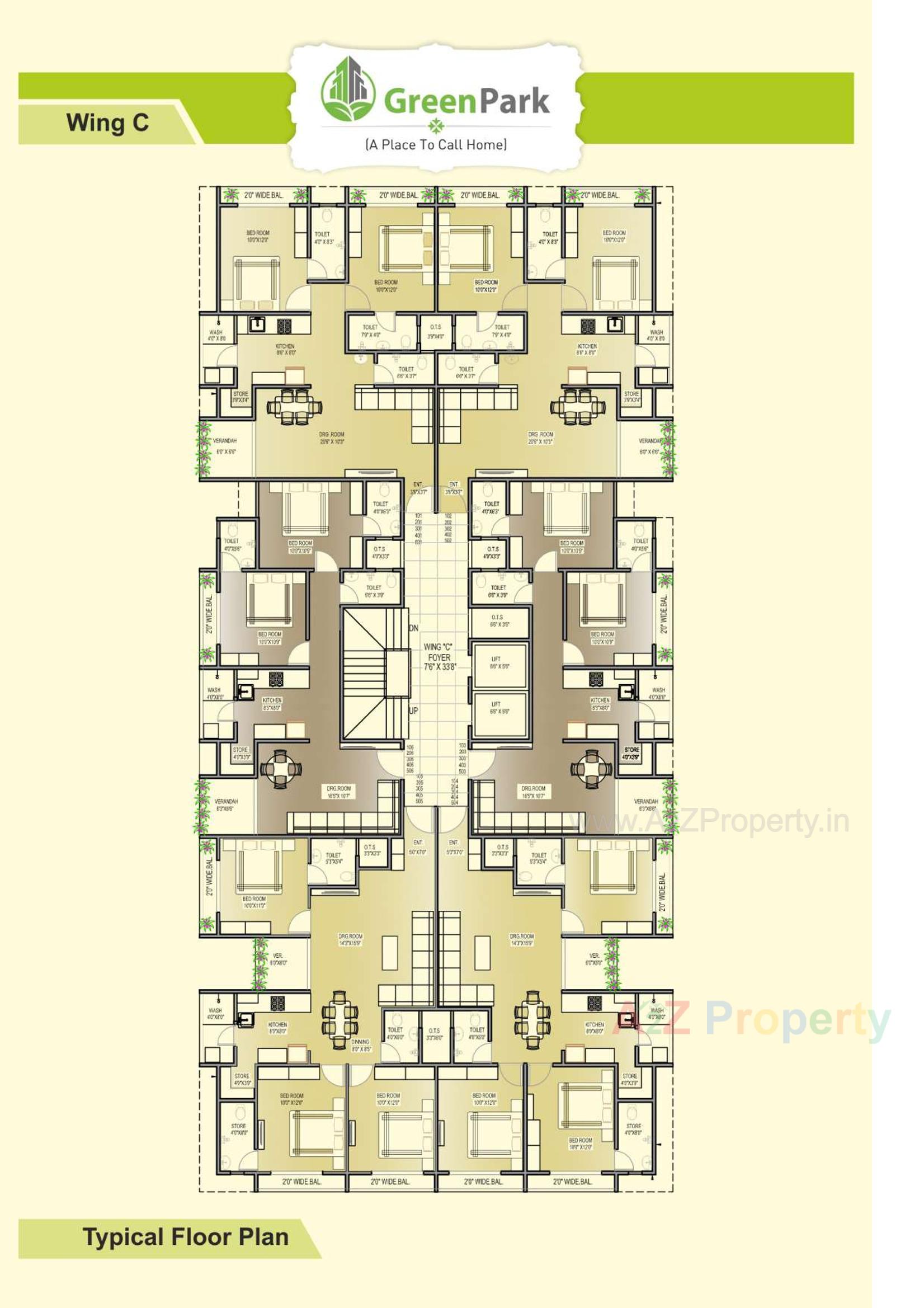 Layout of real estate project Green Park located at Bhavnagar, Bhavnagar, Gujarat
