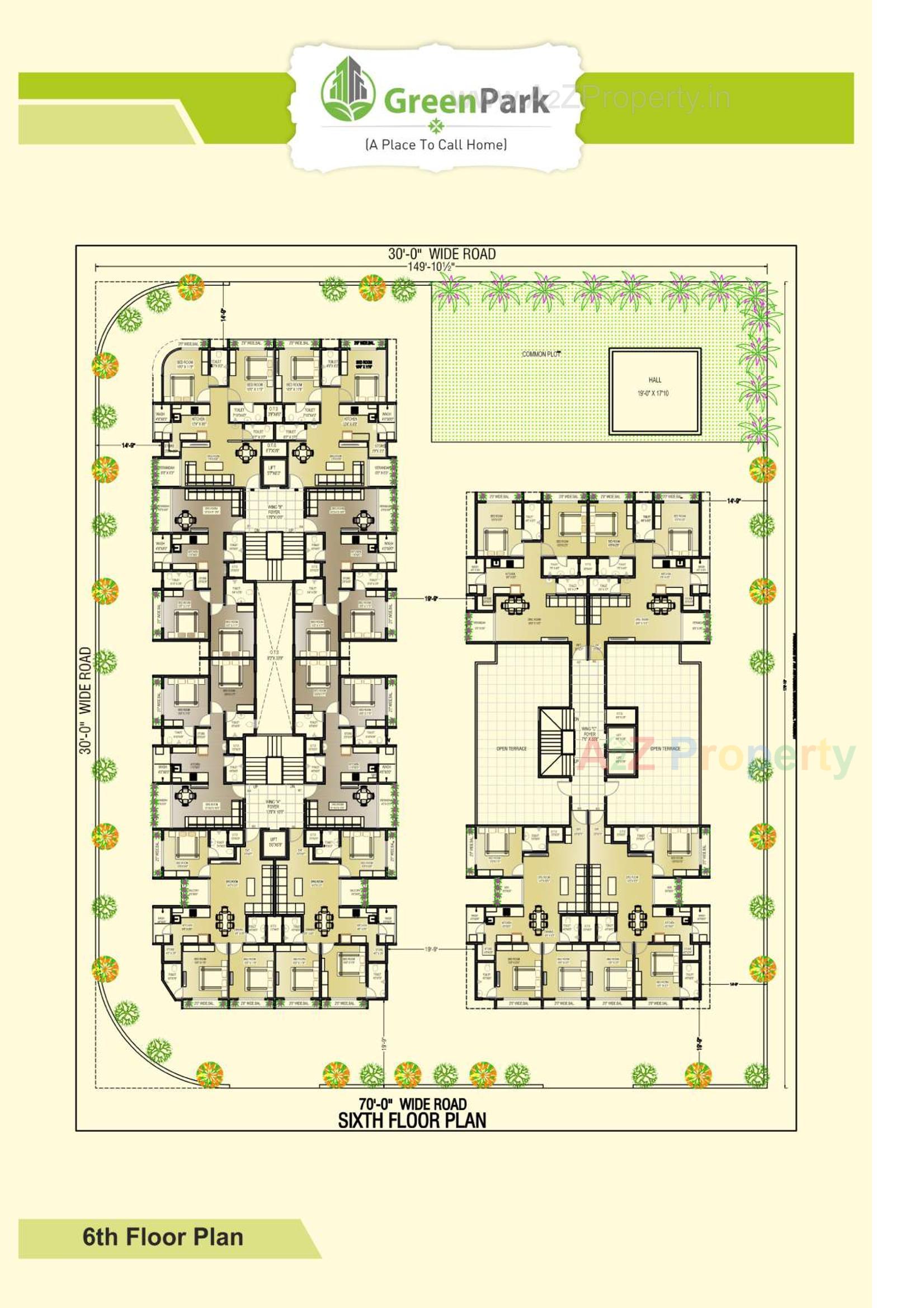 Layout of real estate project Green Park located at Bhavnagar, Bhavnagar, Gujarat