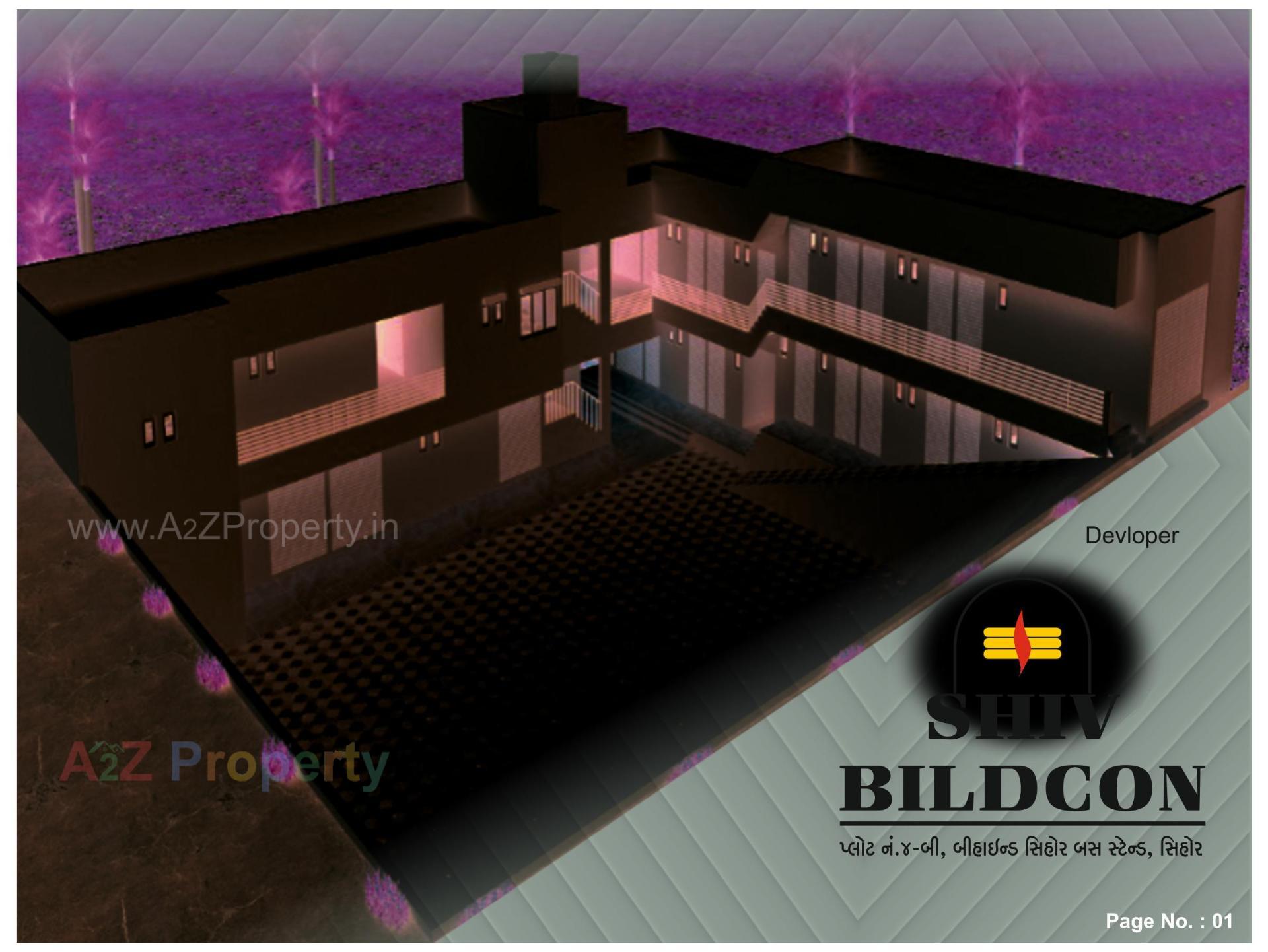 3D Elevation of real estate project Gurunanak Complex located at Sihor, Bhavnagar, Gujarat