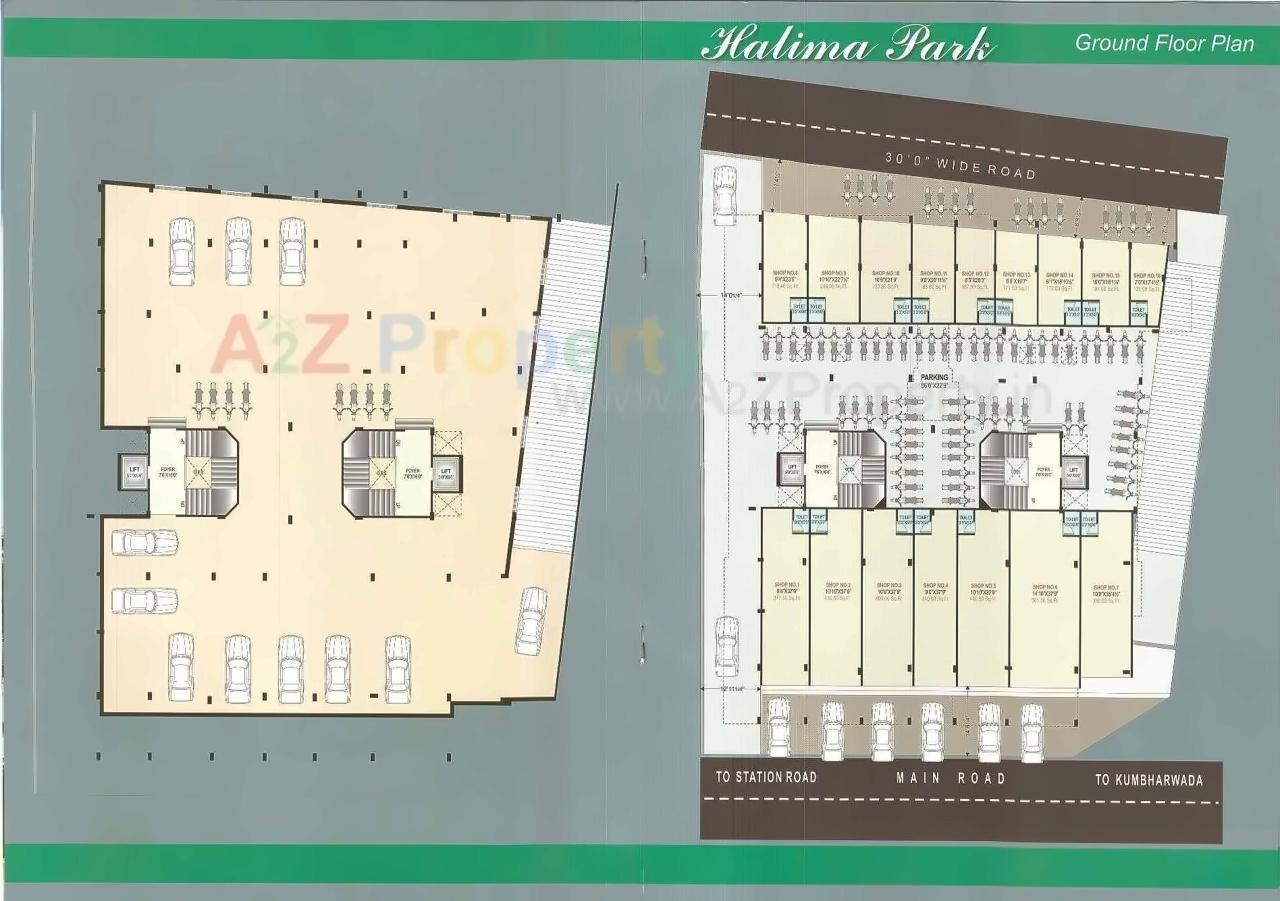 Layout of real estate project Halima Park located at Vadva, Bhavnagar, Gujarat