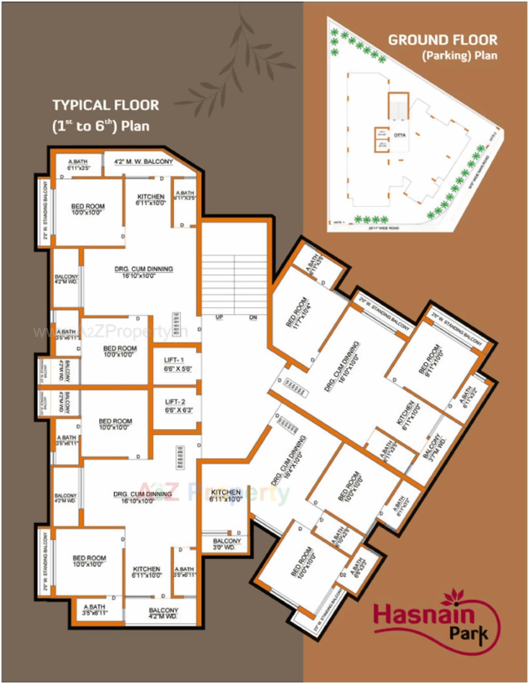 Layout of real estate project Hasnain Park located at Bhavnagar, Bhavnagar, Gujarat
