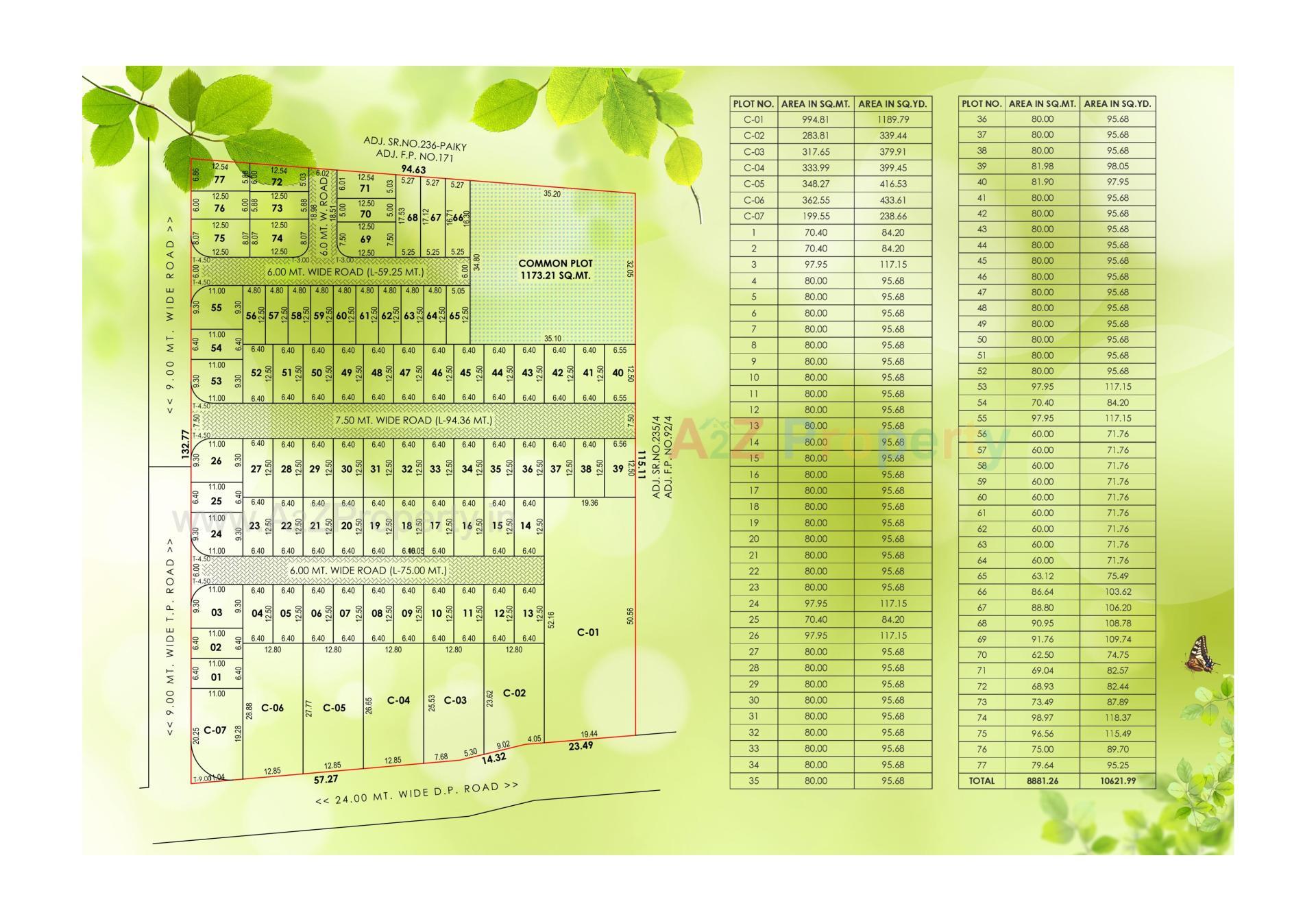 Layout of real estate project Hatkesh Park located at Chitra, Bhavnagar, Gujarat
