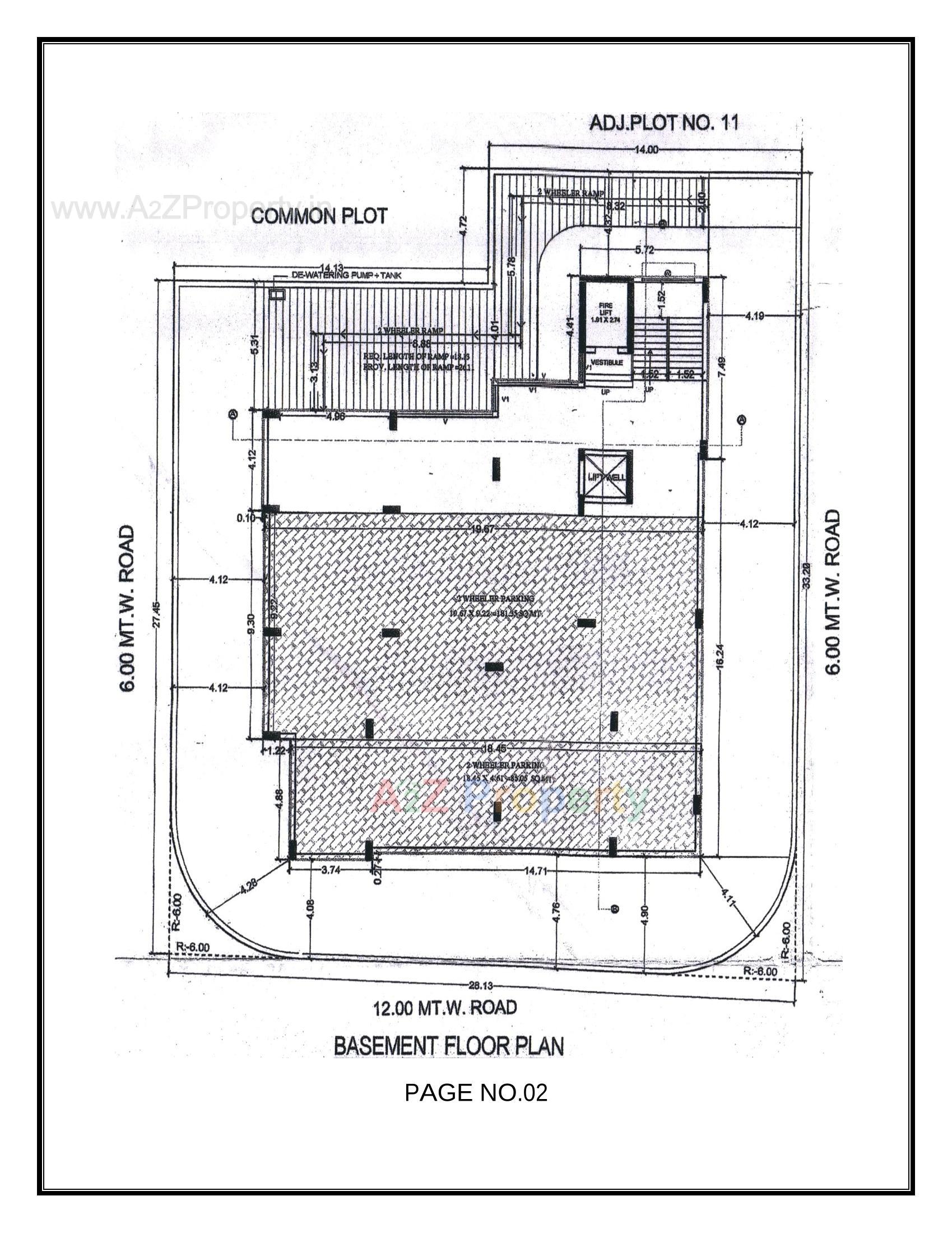 Layout of real estate project Heaven Seven Galleria located at Vadva, Bhavnagar, Gujarat