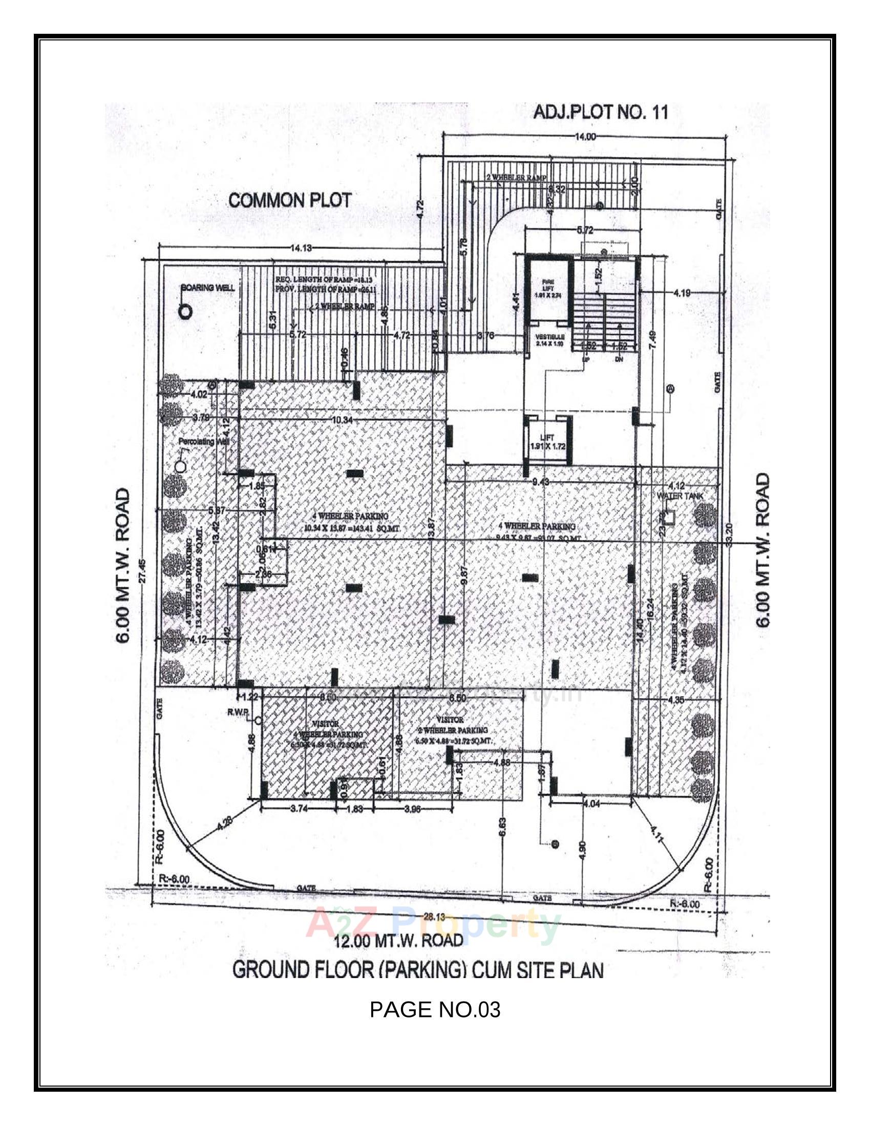 Layout of real estate project Heaven Seven Galleria located at Vadva, Bhavnagar, Gujarat