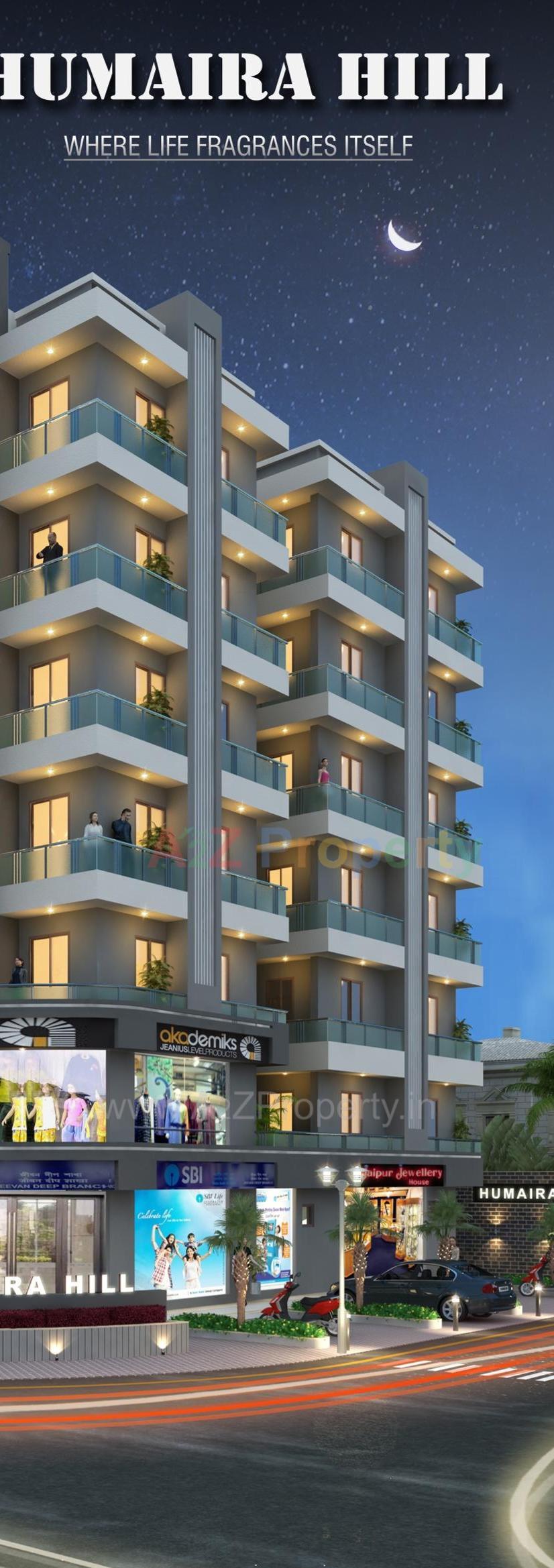 3D Elevation of real estate project Humaira Hill located at Bhavnagar, Bhavnagar, Gujarat