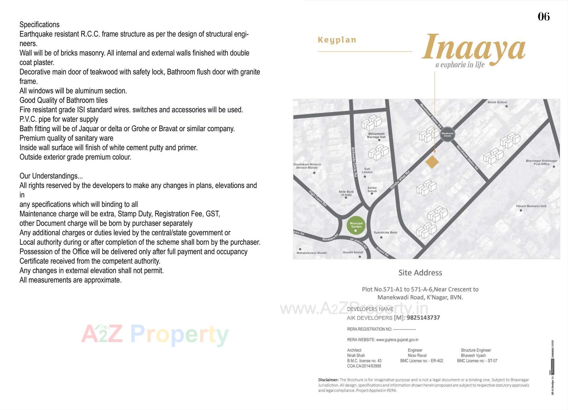  of real estate project Inaaya located at Bhavnagar, Bhavnagar, Gujarat