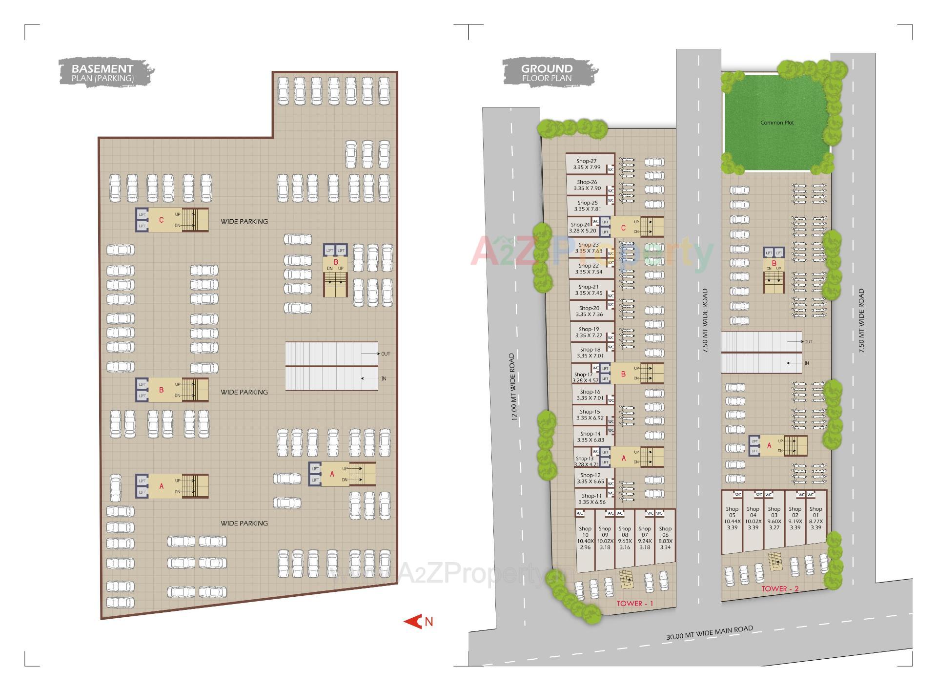 Layout of real estate project Jito Pride located at Tarsamiya, Bhavnagar, Gujarat